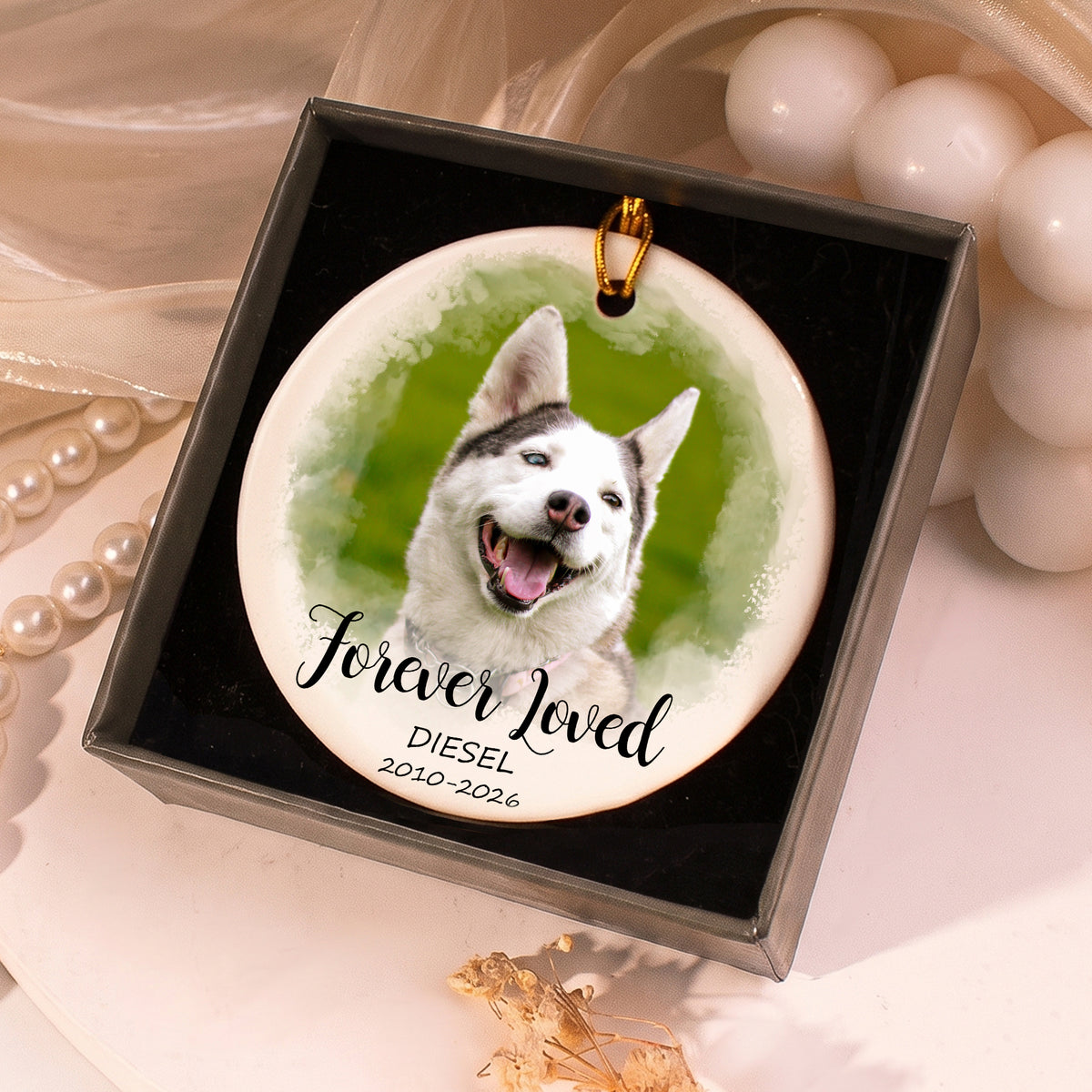 Custom Pet Photo Memorial Ornament