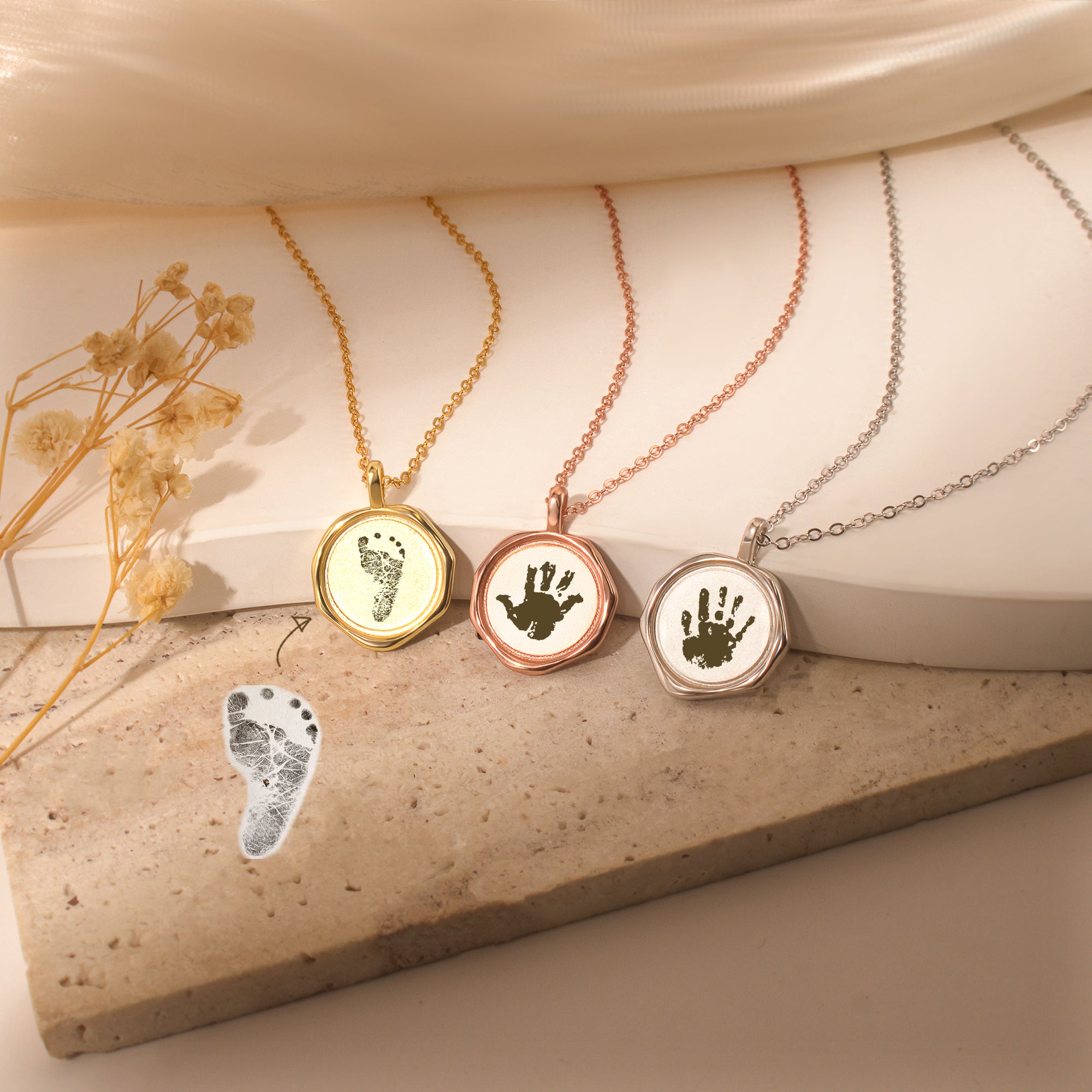 Fingerprint Stamped Necklace