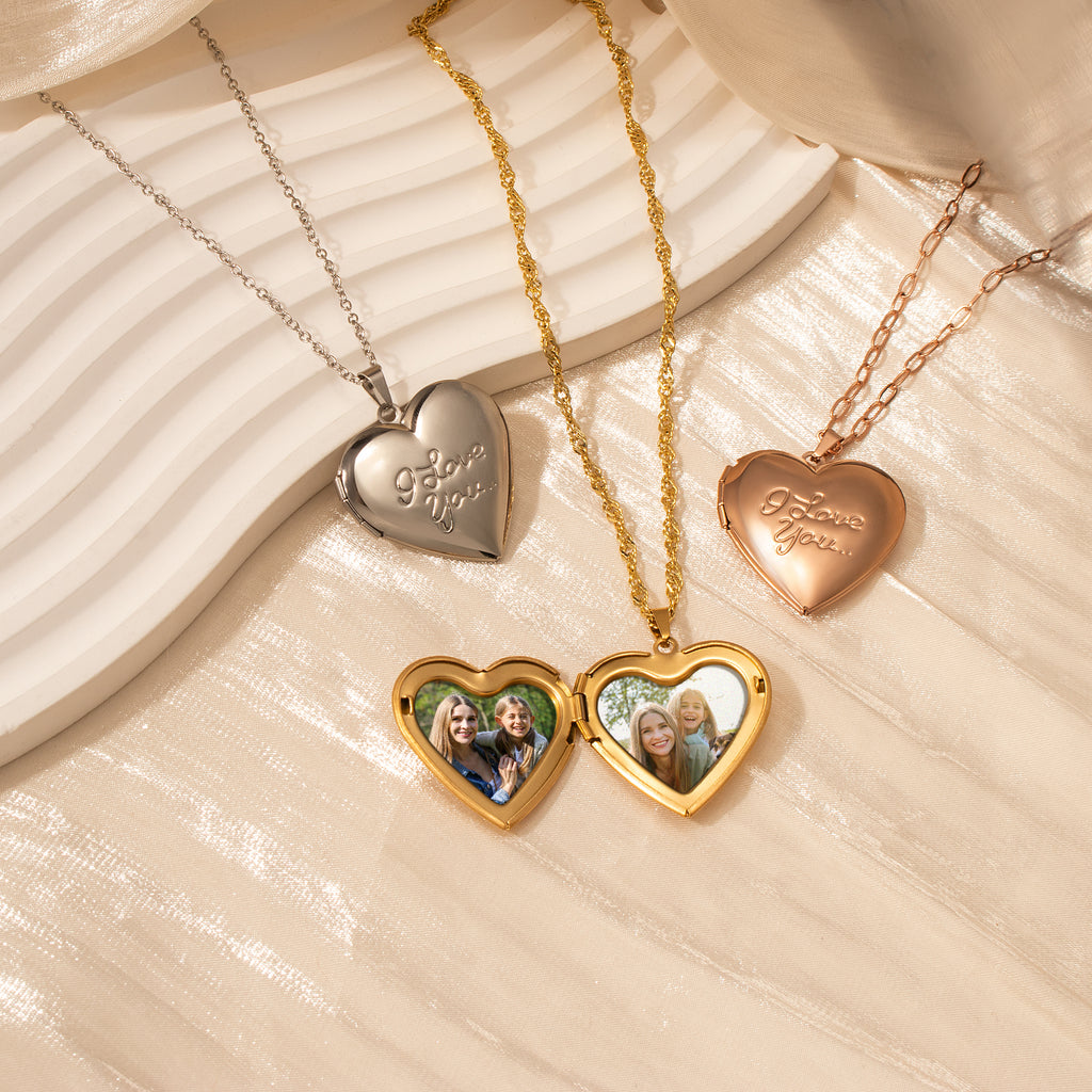 I Love You Heart Photo Locket