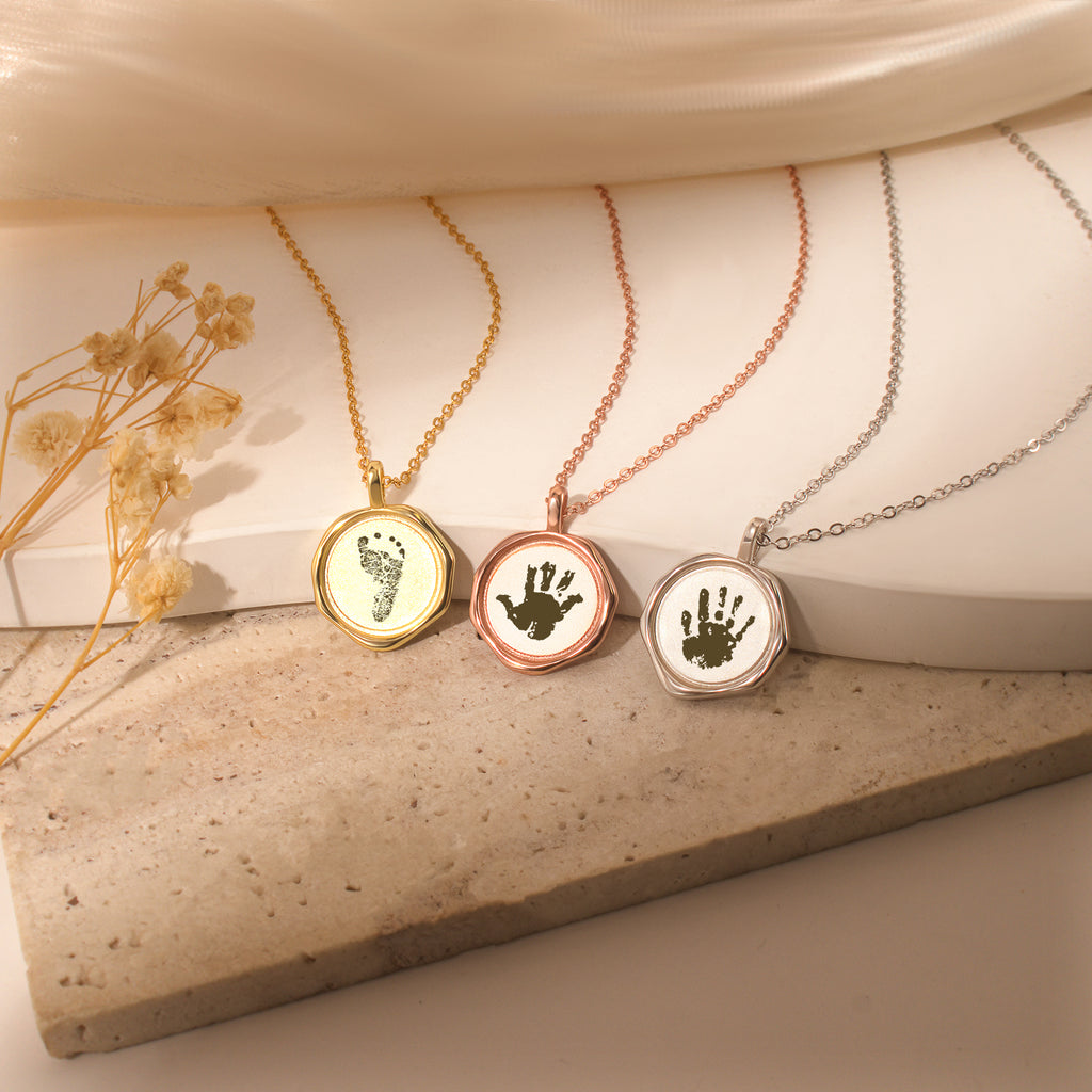 Fingerprint Stamped Necklace