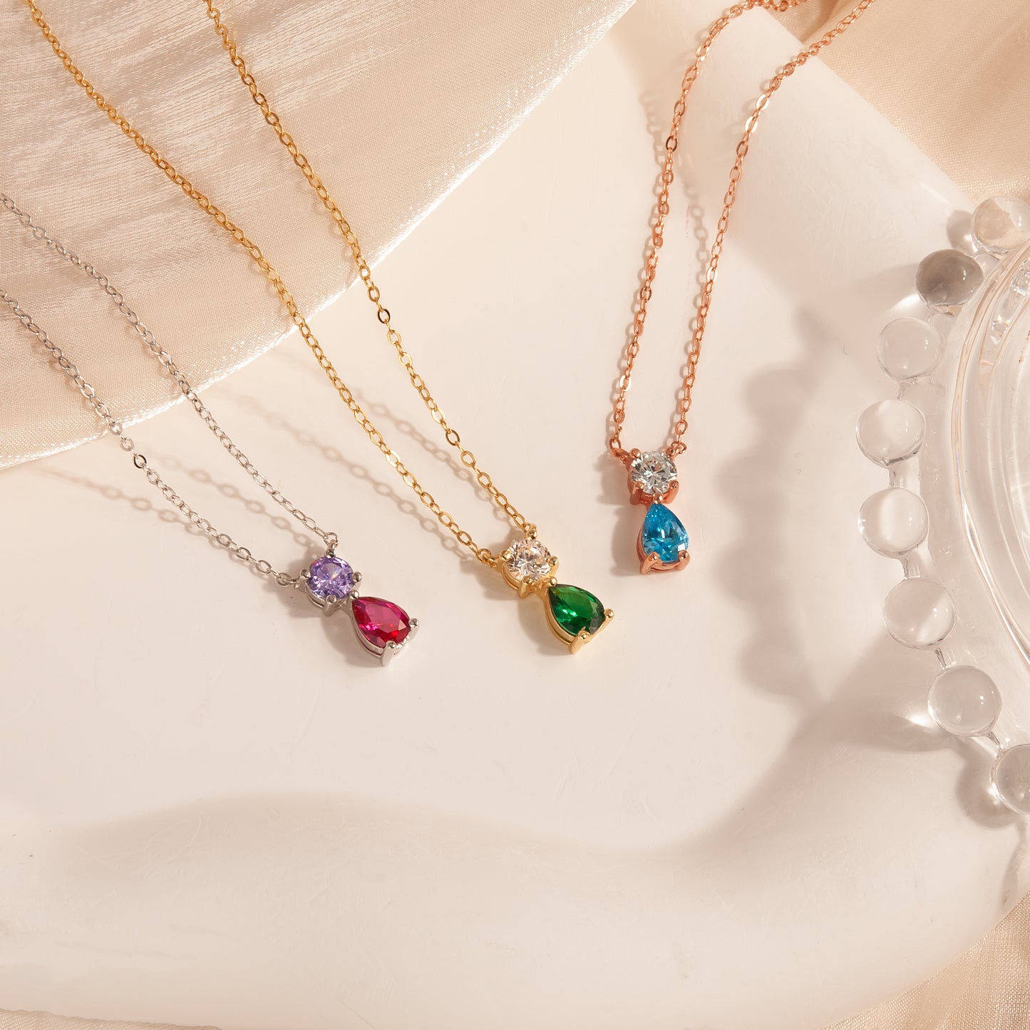 Birthstone Teardrop Necklace