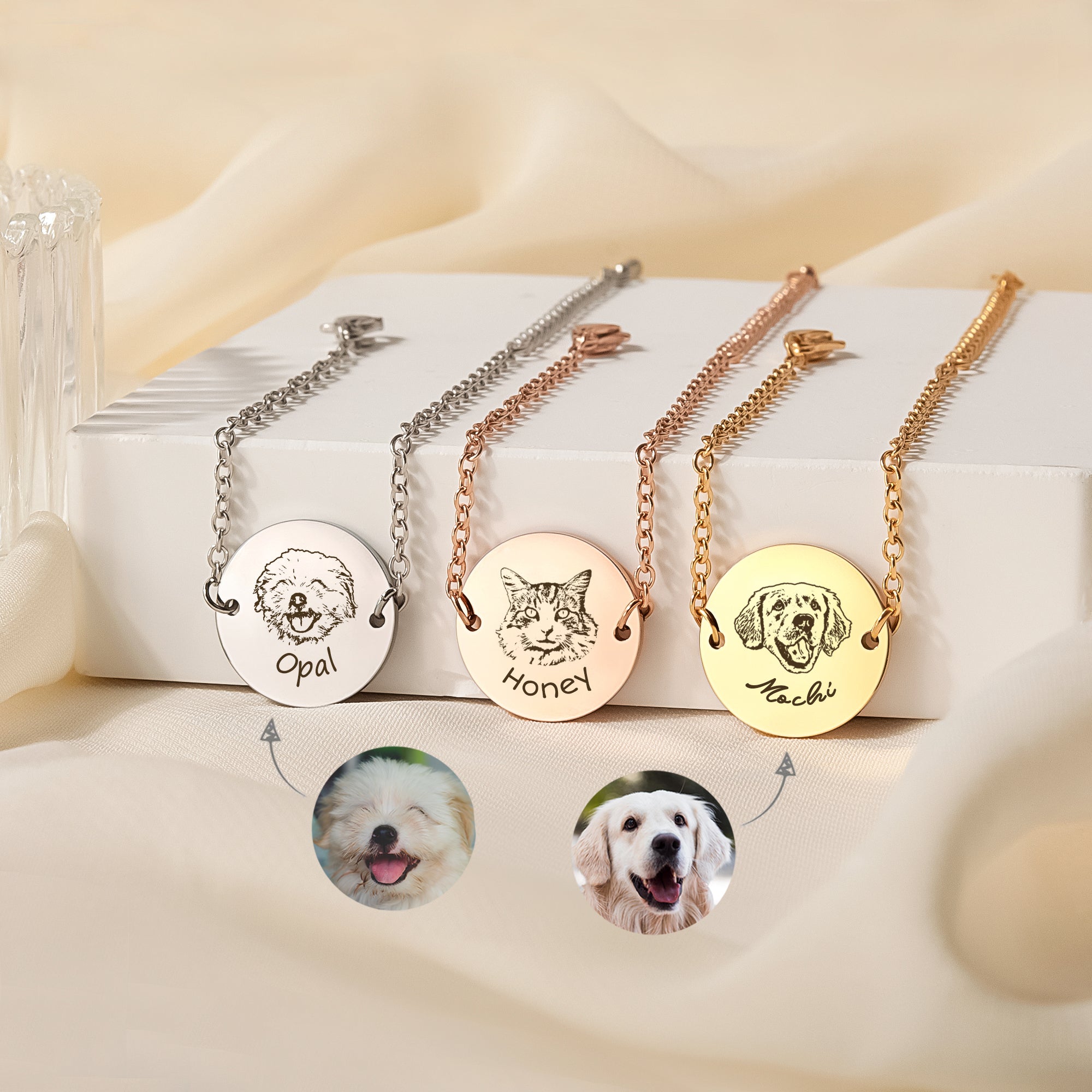 Custom 18MM Pet Portrait Charm Bracelet