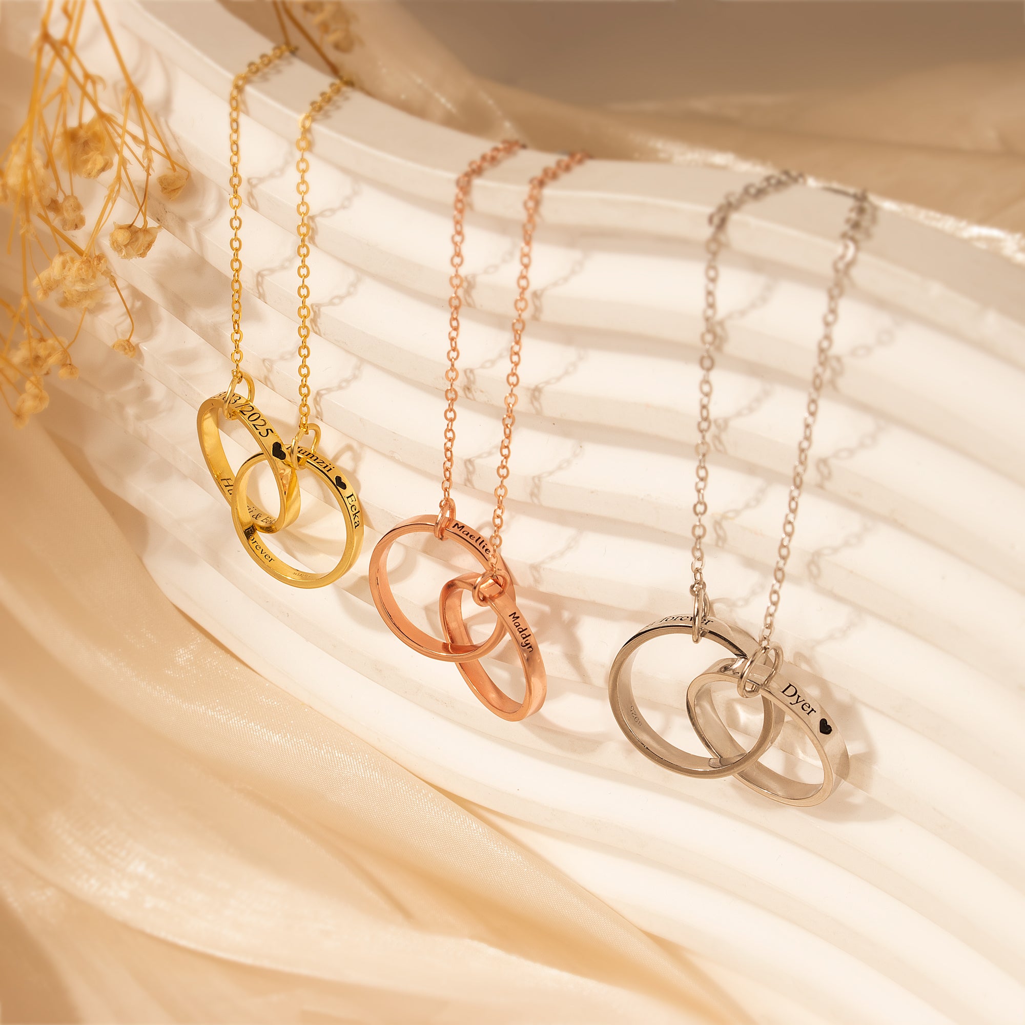 Interlocking Rings Necklace