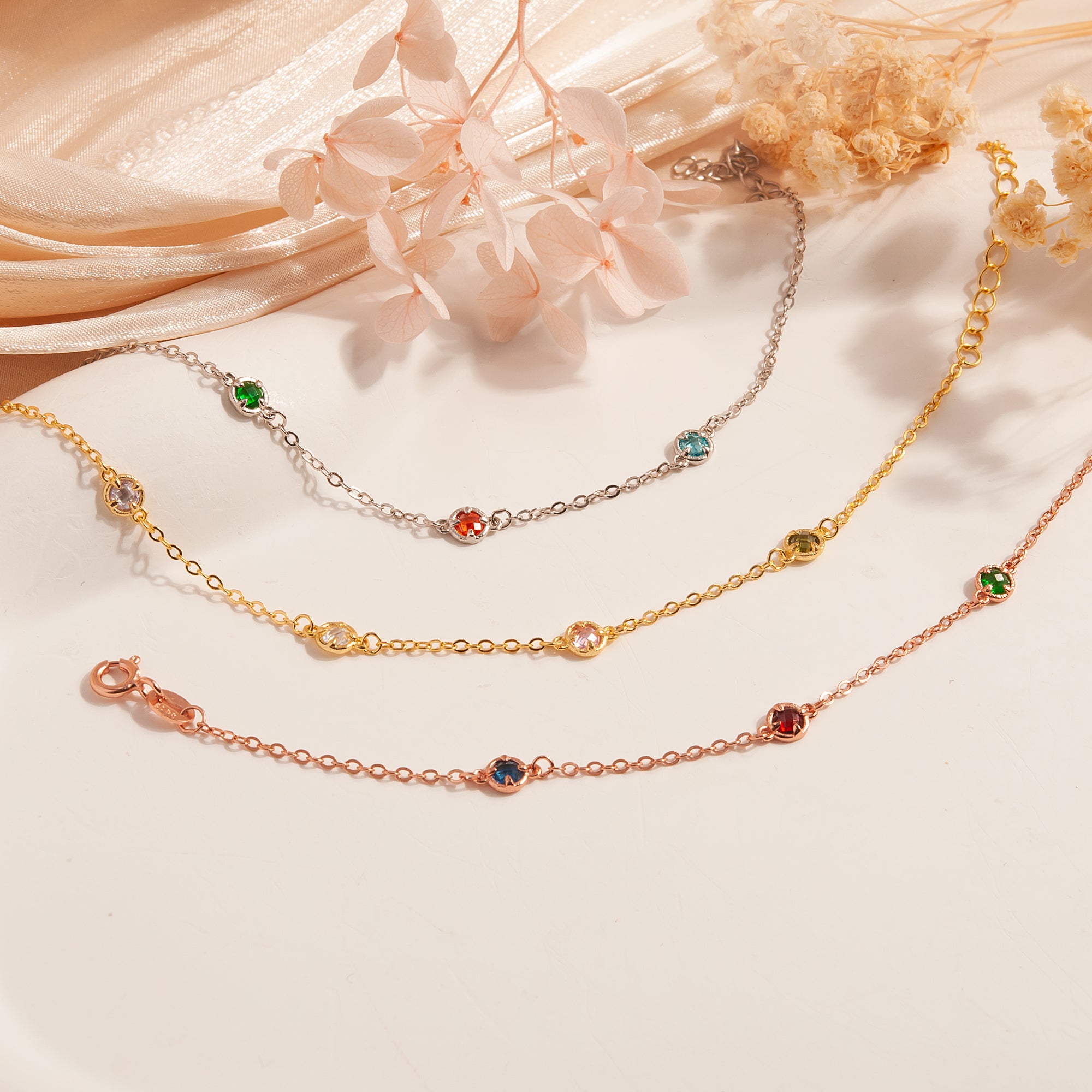 Multi Birthstone Bracelet