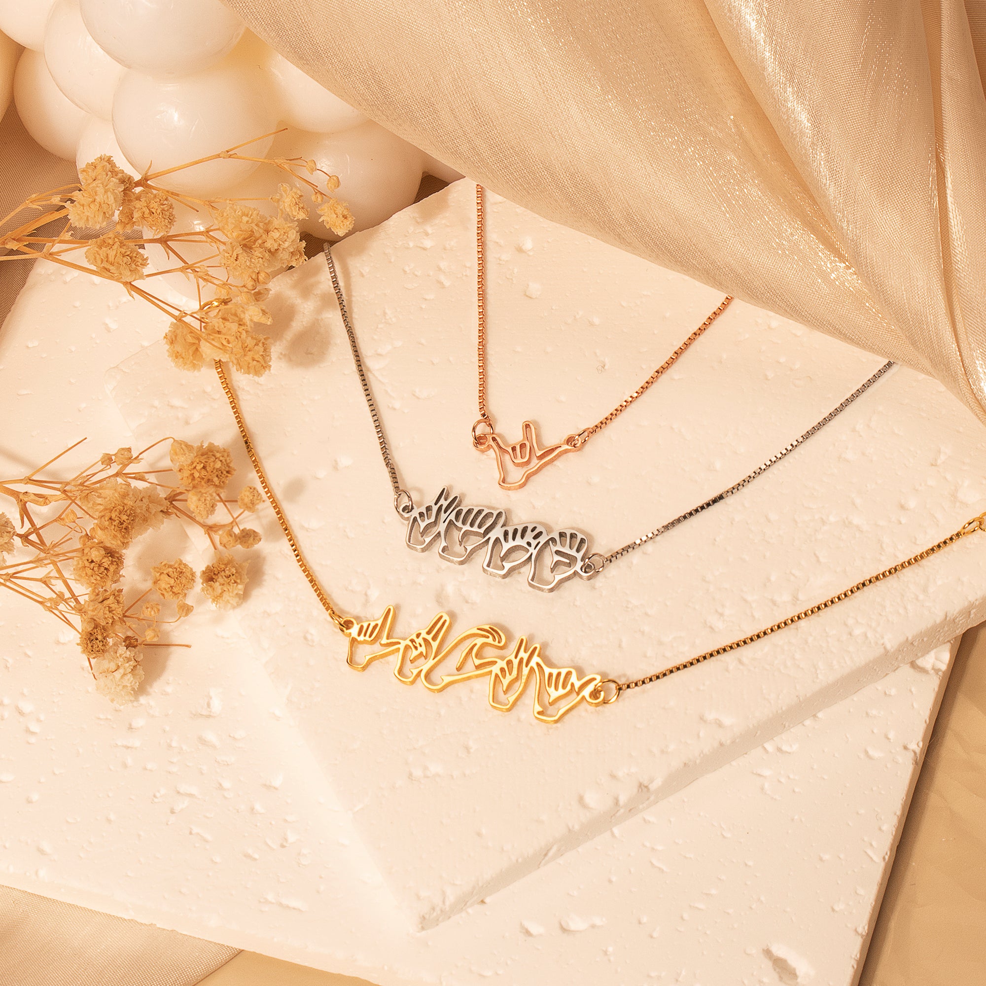 Custom Sign Language Bracelet