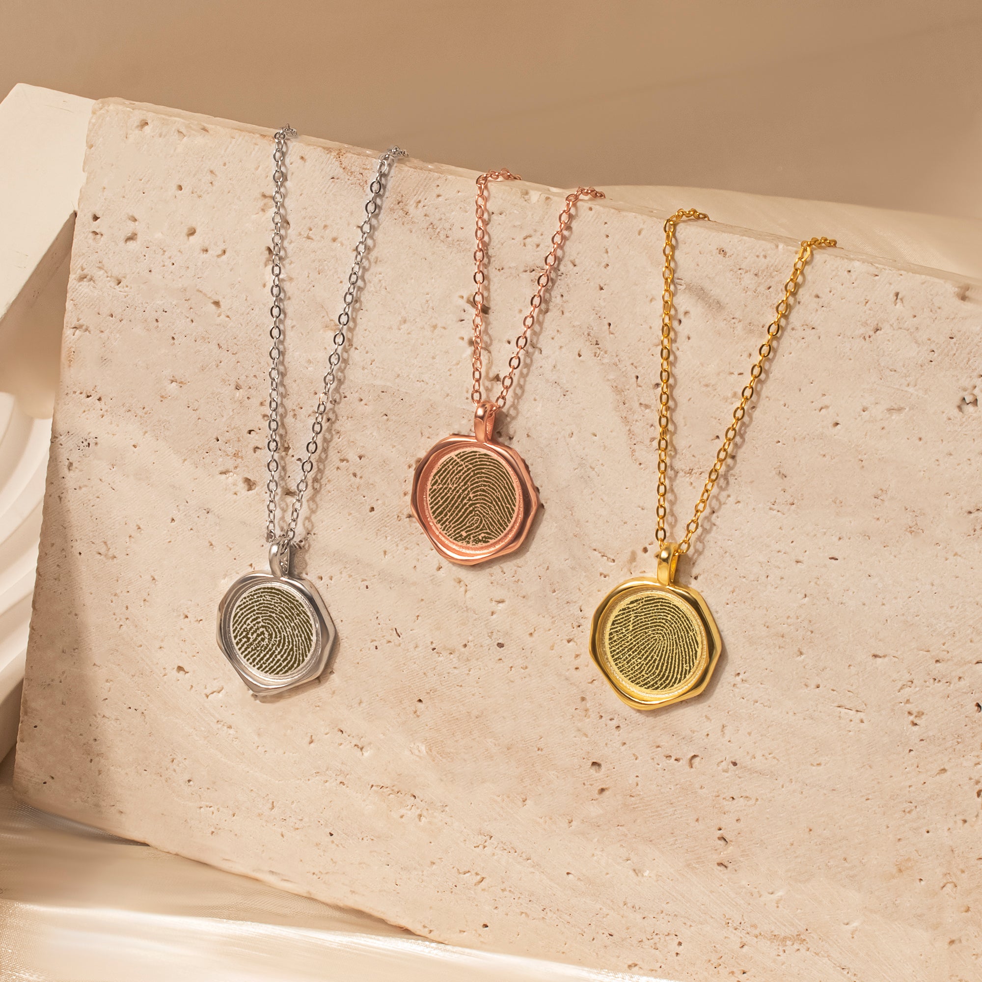Fingerprint Stamped Necklace