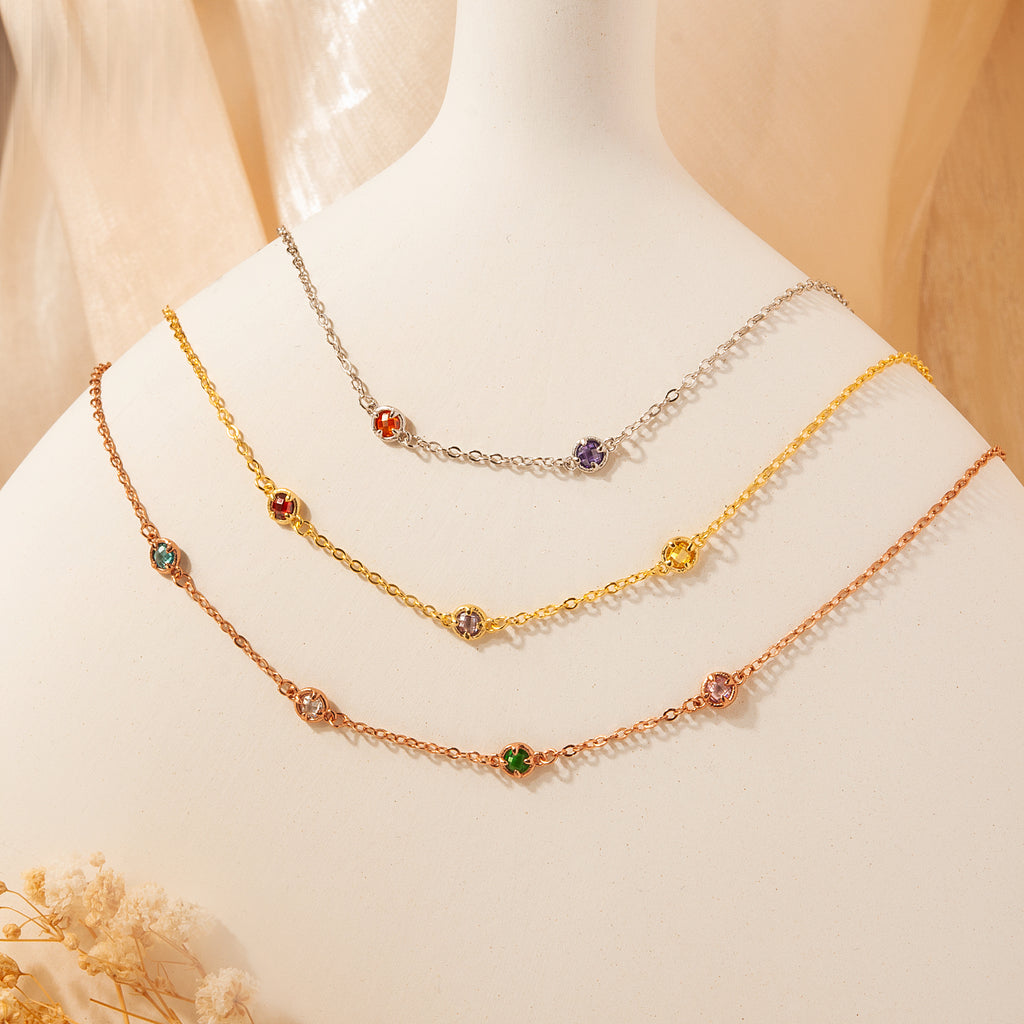 Multi Birthstone Necklace
