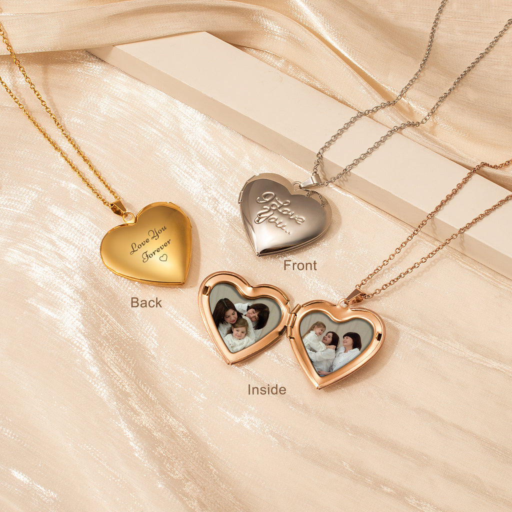 I Love You Heart Photo Locket