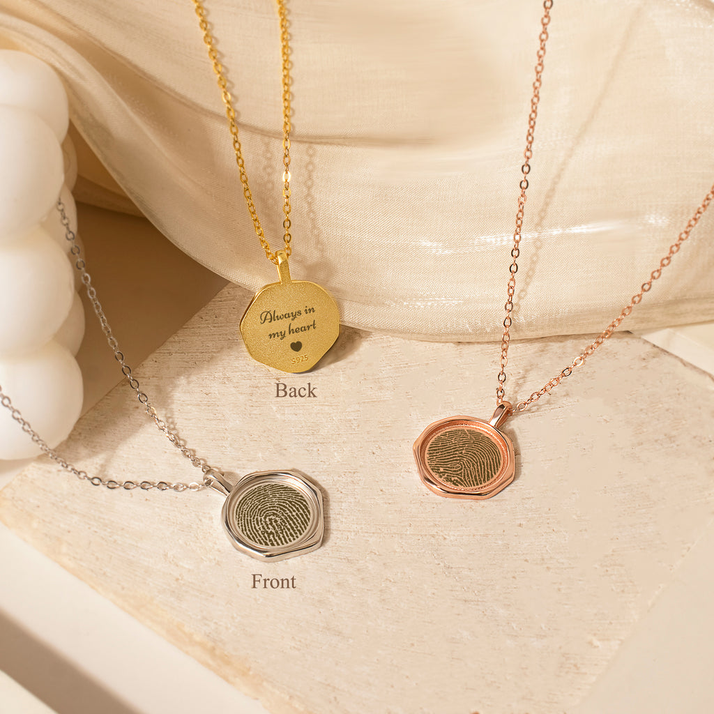 Fingerprint Stamped Necklace