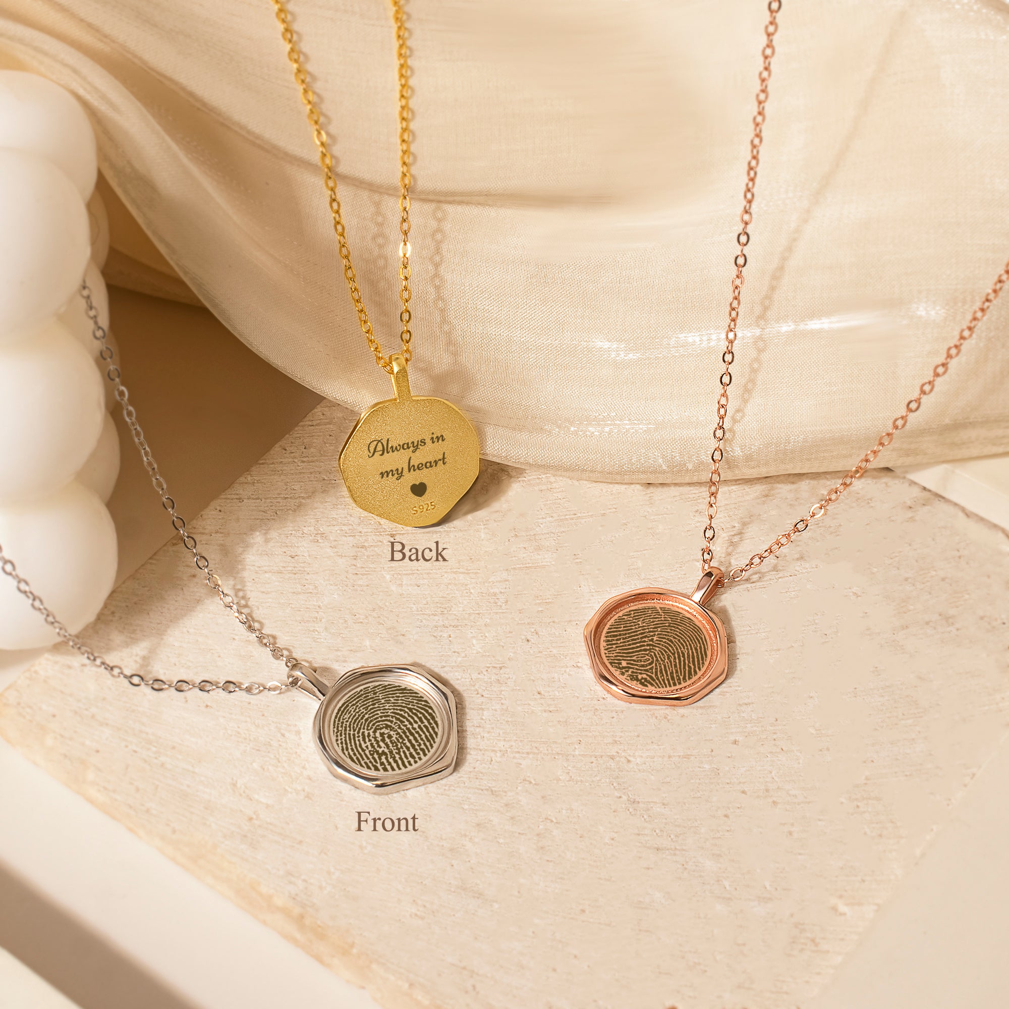 Fingerprint Stamped Necklace