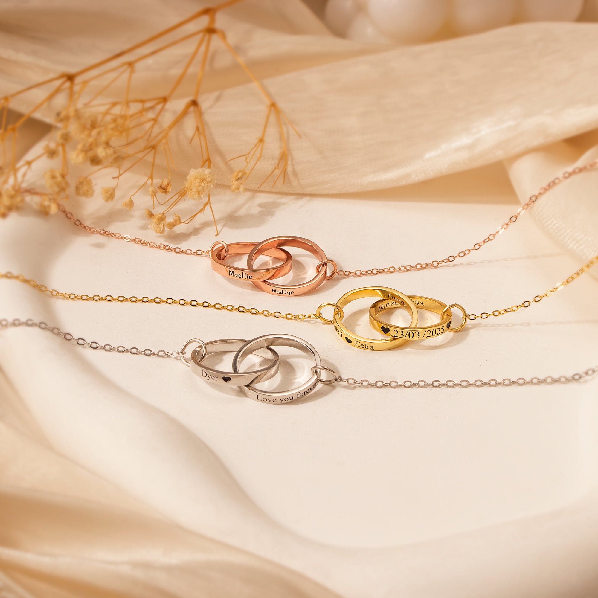 Interlocking Rings Necklace