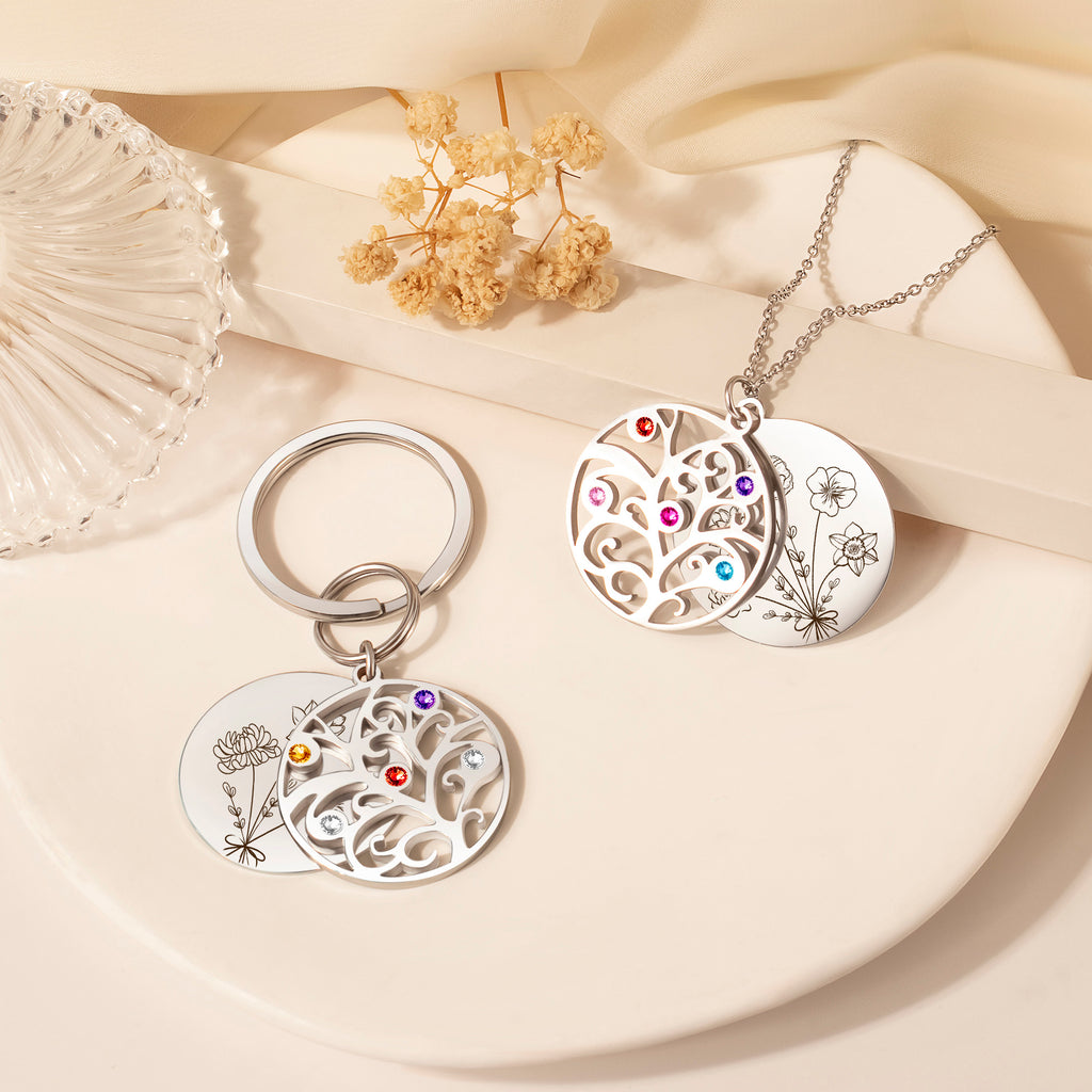 Build Your Own Bouquet Birthstone Tree of Life Necklace
