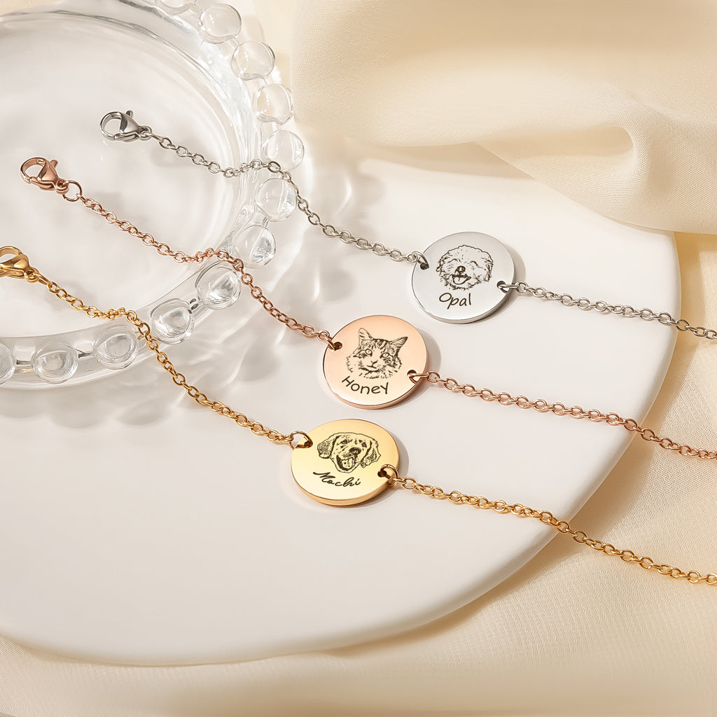 Custom 18MM Pet Portrait Charm Bracelet