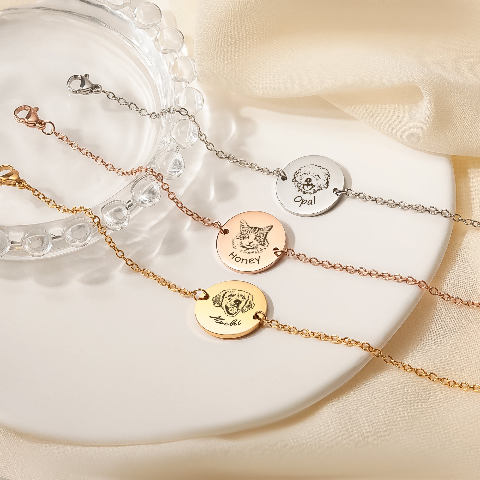 Custom 18MM Pet Portrait Charm Bracelet