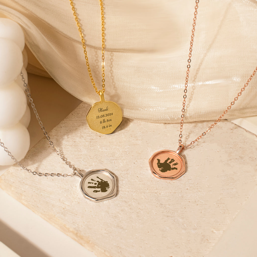 Fingerprint Stamped Necklace