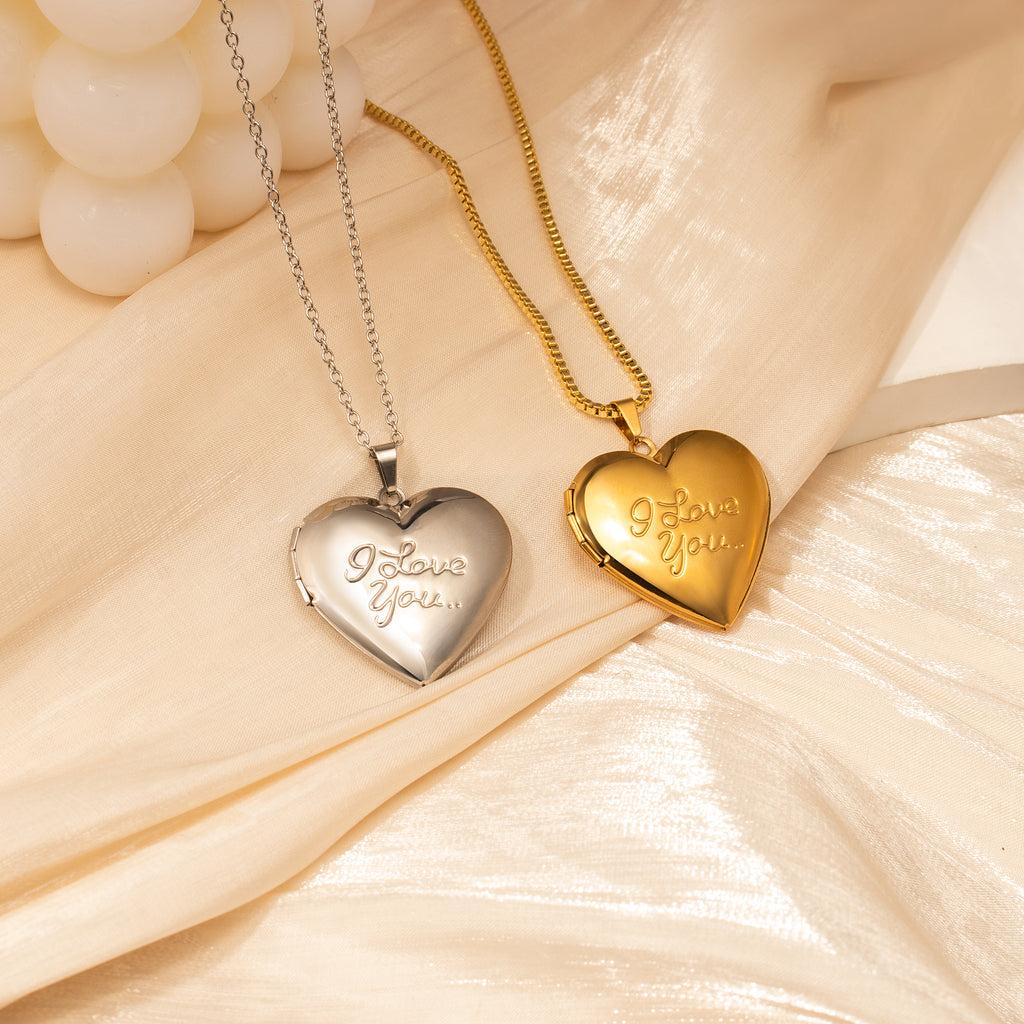 I Love You Heart Photo Locket
