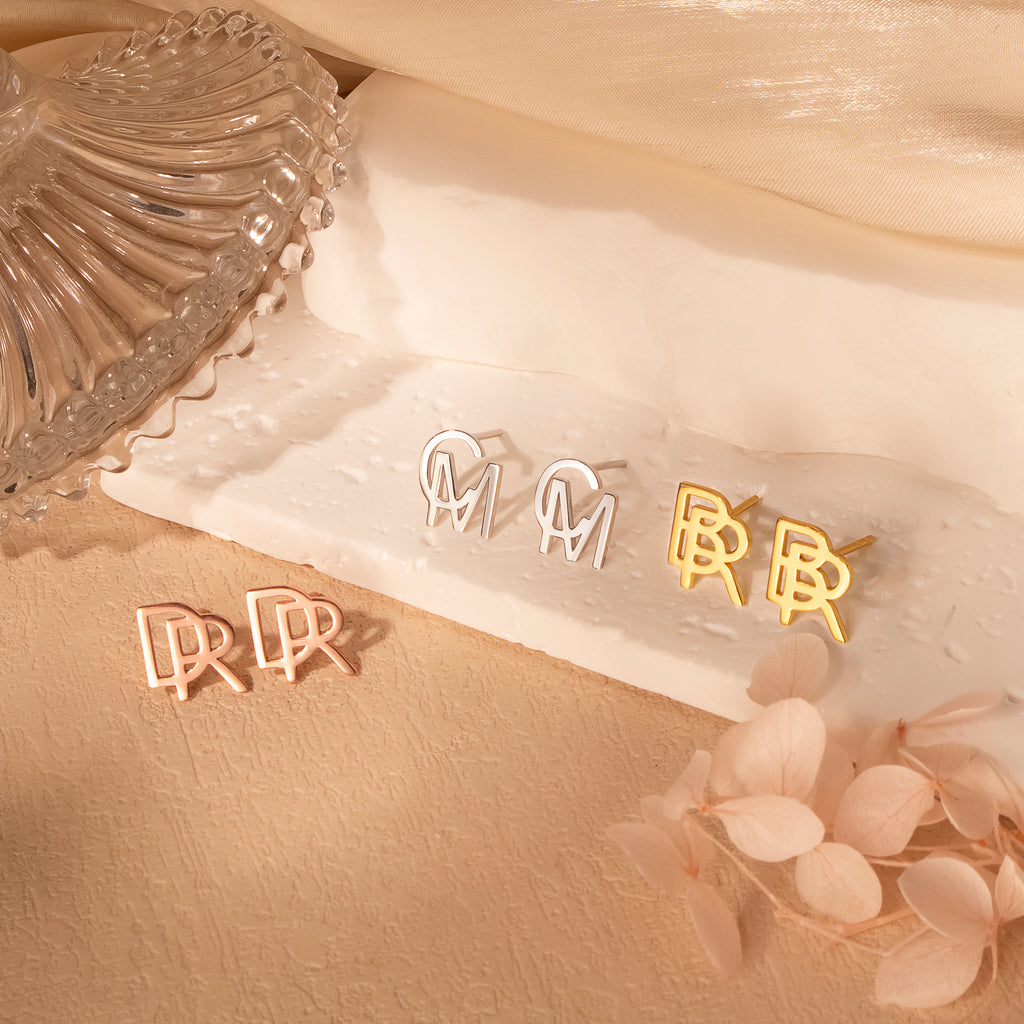 Personalized 2 Initial Earrings