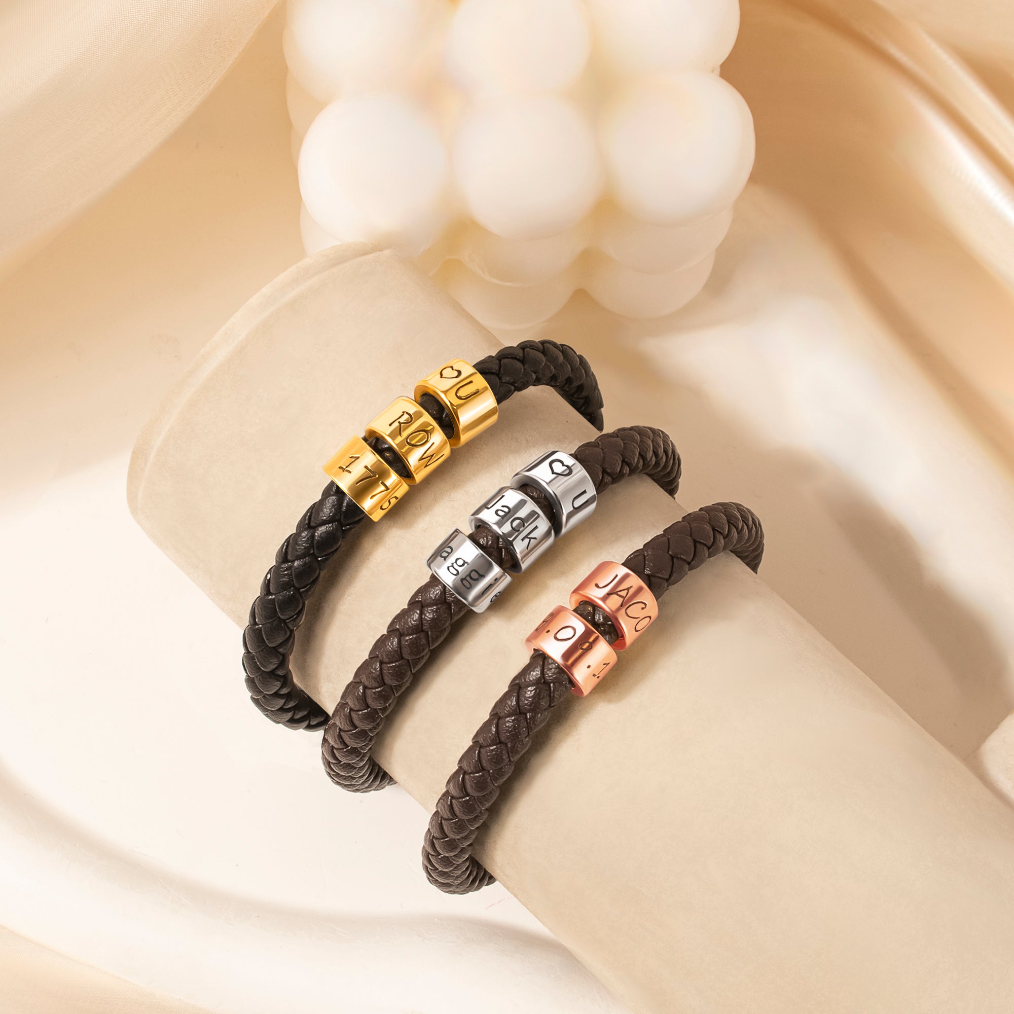 Custom Braided Rope Bead Bracelet