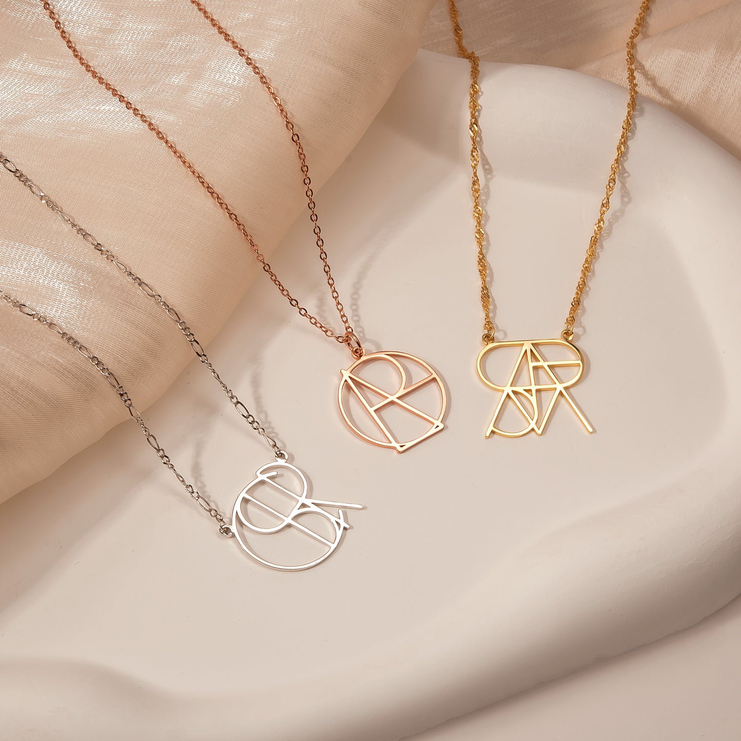 Unique Design Name Logo Necklace