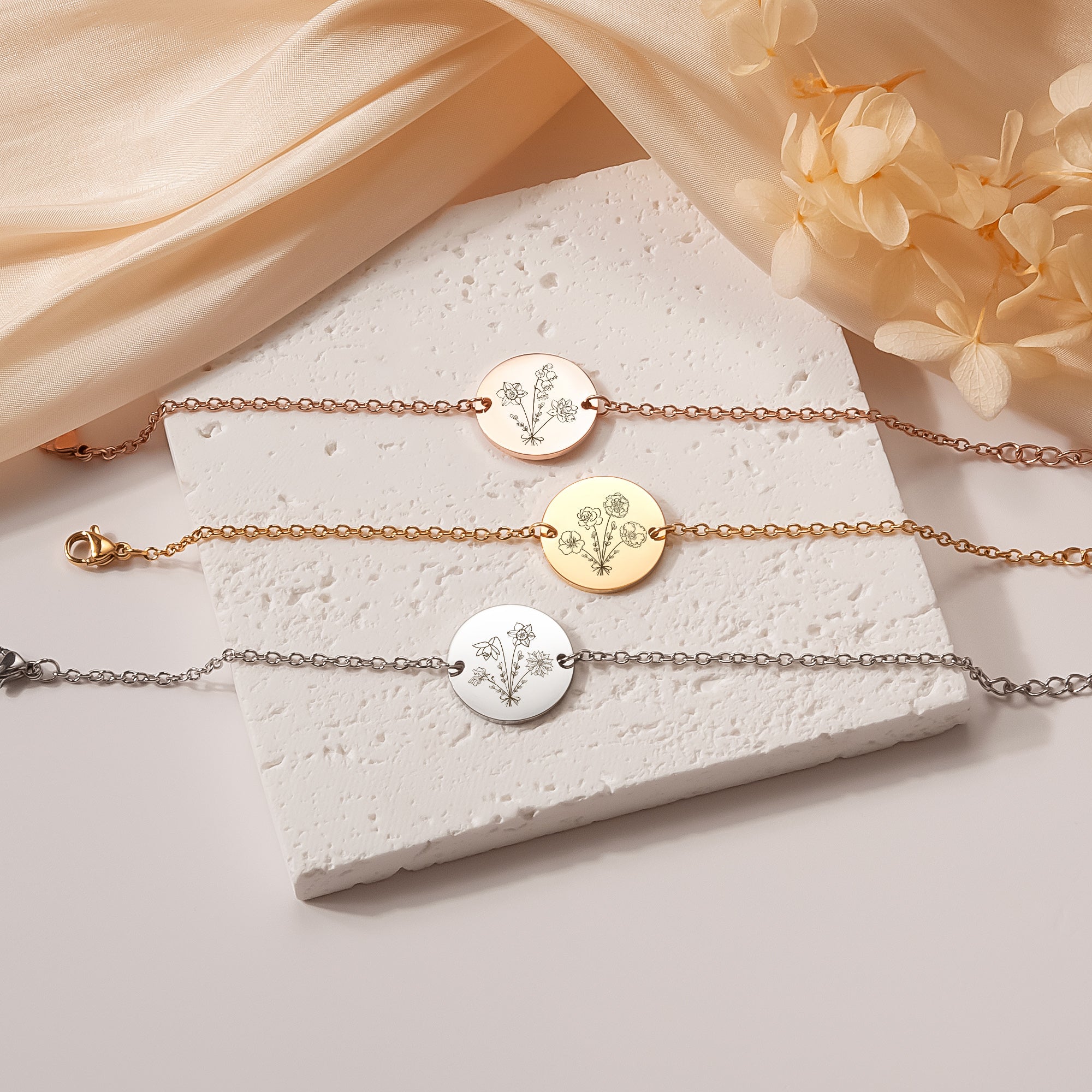 Custom Build Your Own Bouquet 18MM Charm Bracelet