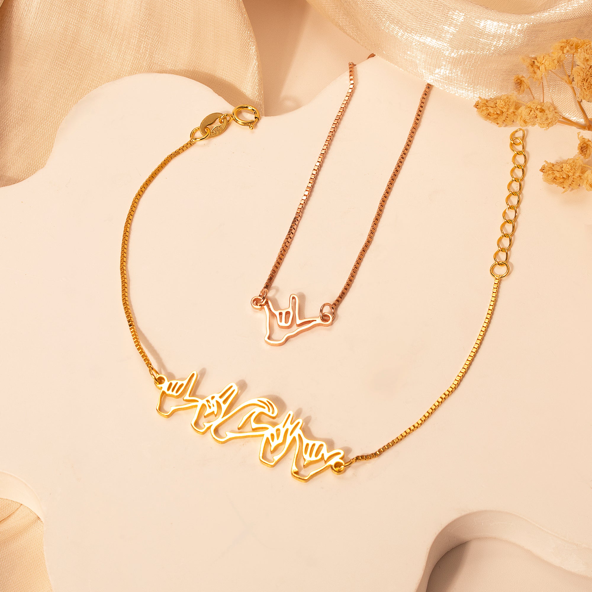 Custom Sign Language Bracelet