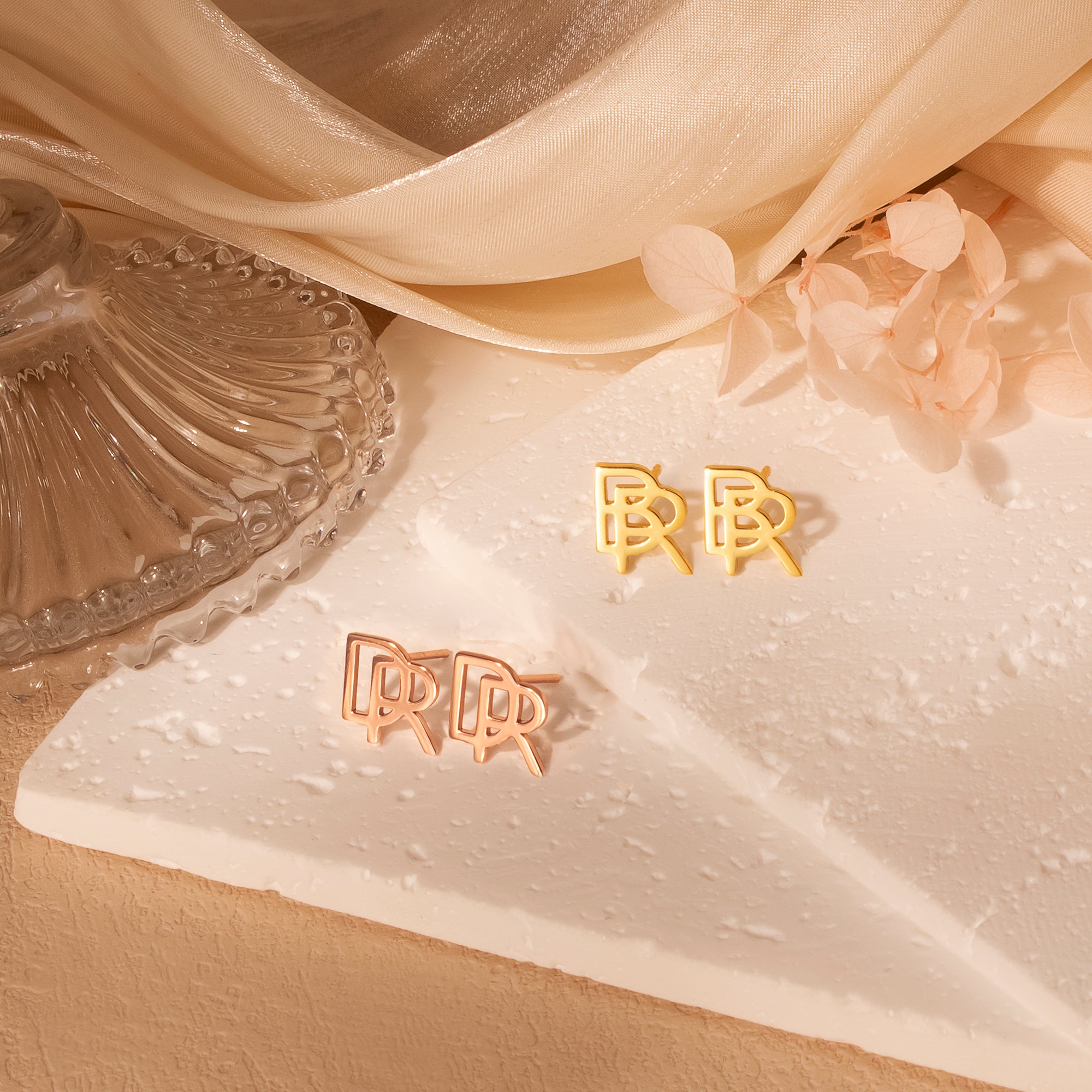 Personalized 2 Initial Earrings