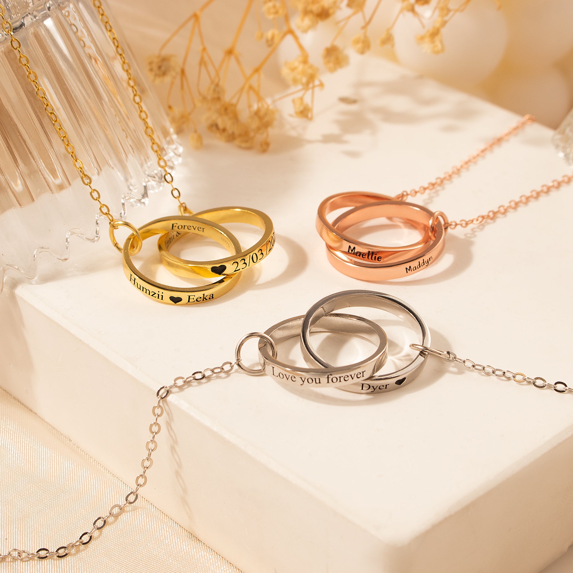 Interlocking Rings Necklace