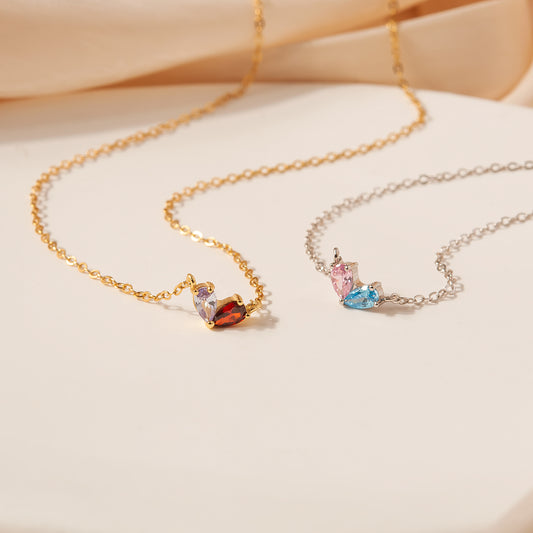 Birthstone Heart Necklace