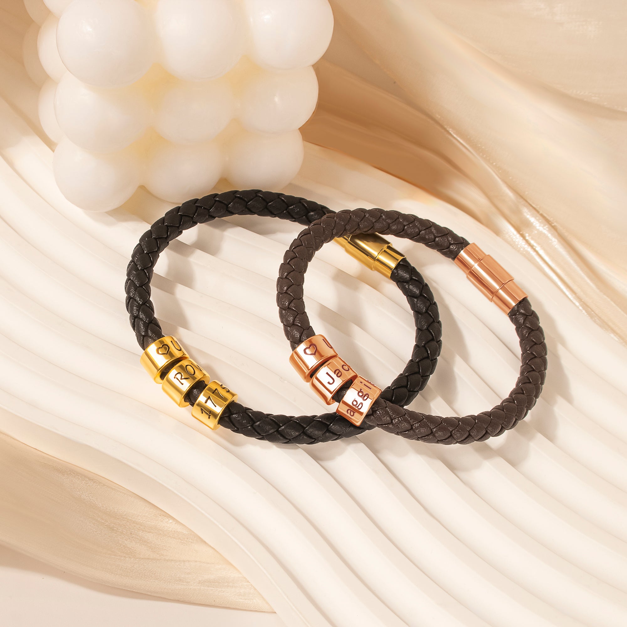 Custom Braided Rope Bead Bracelet