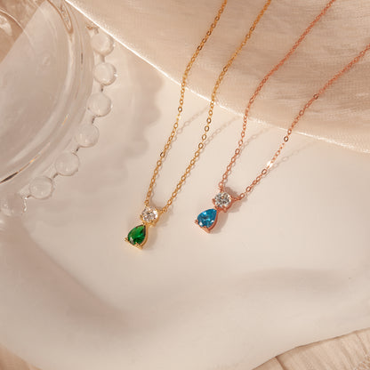 Birthstone Teardrop Necklace