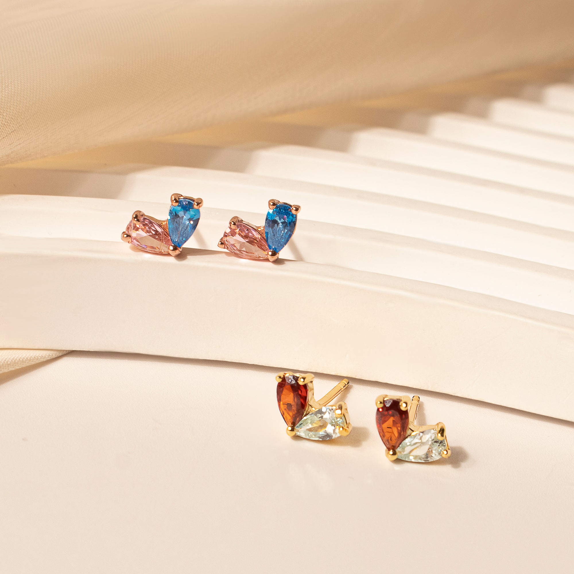 Heart Birthstone Earrings