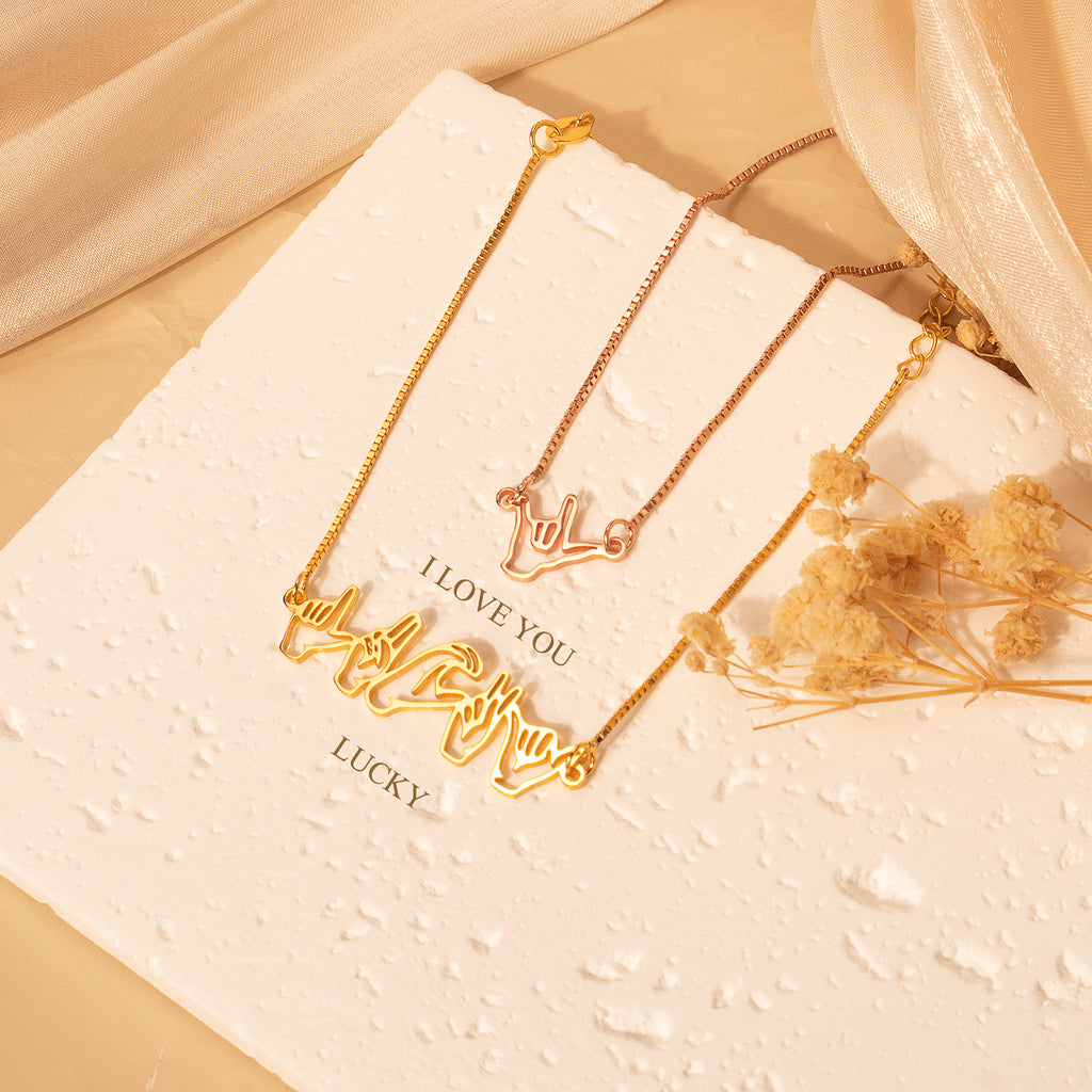 Custom Sign Language Bracelet