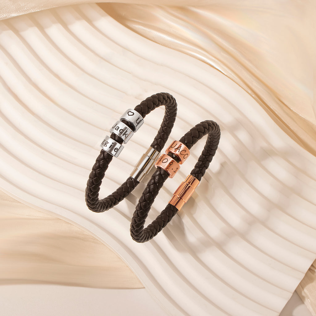 Custom Braided Rope Bead Bracelet