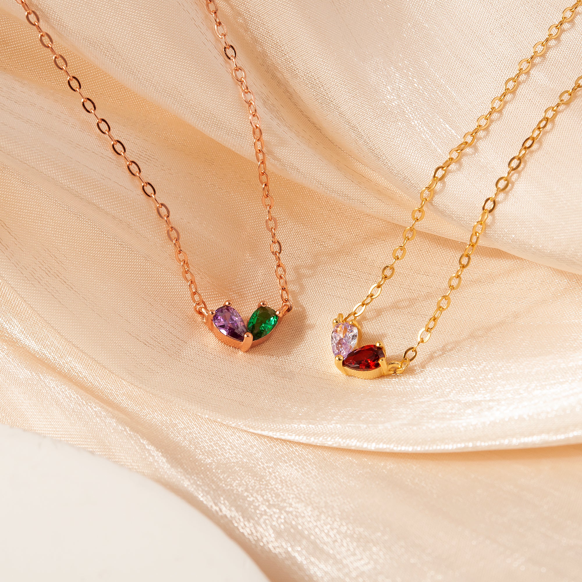 Birthstone Heart Necklace