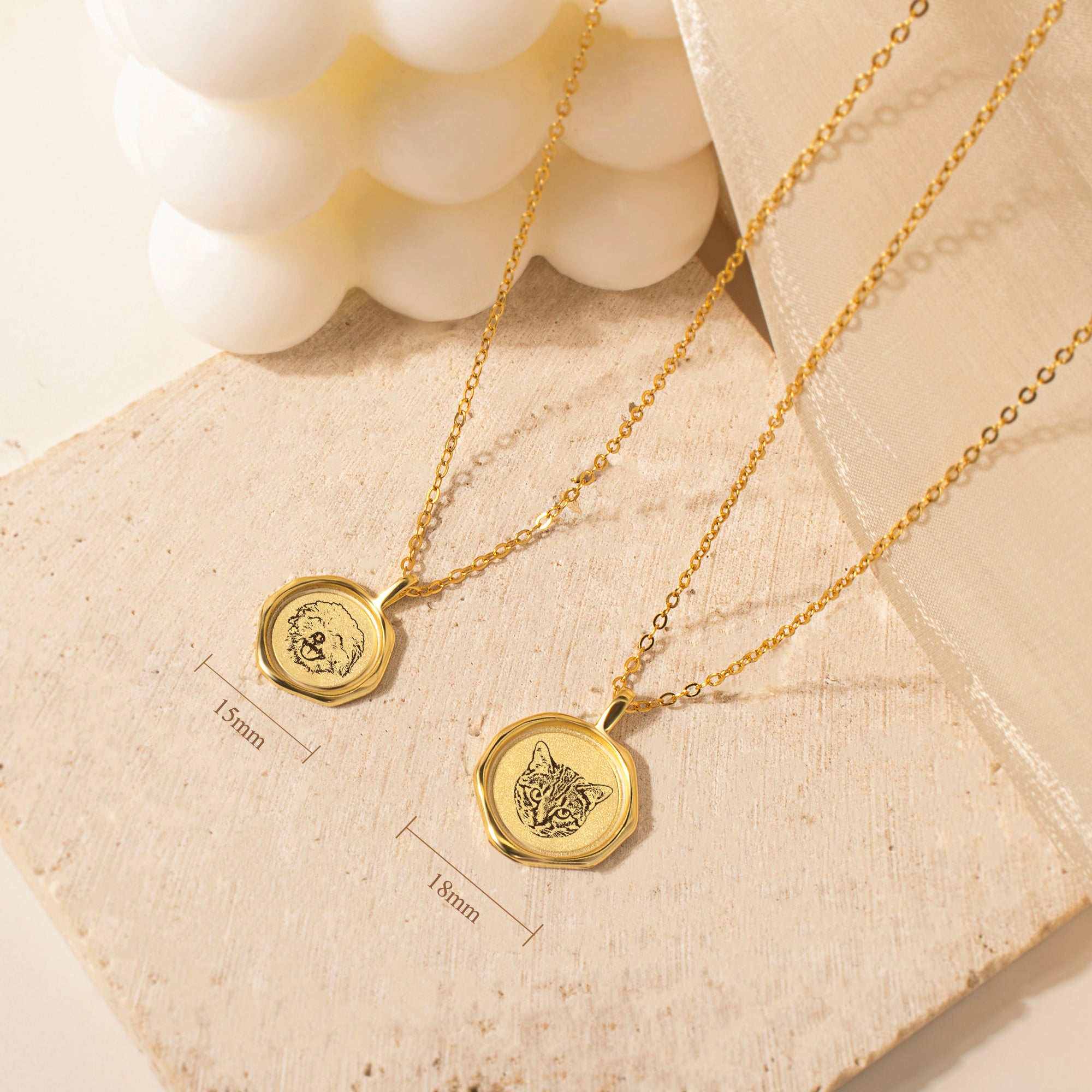 Pet Portrait Stamped Necklace