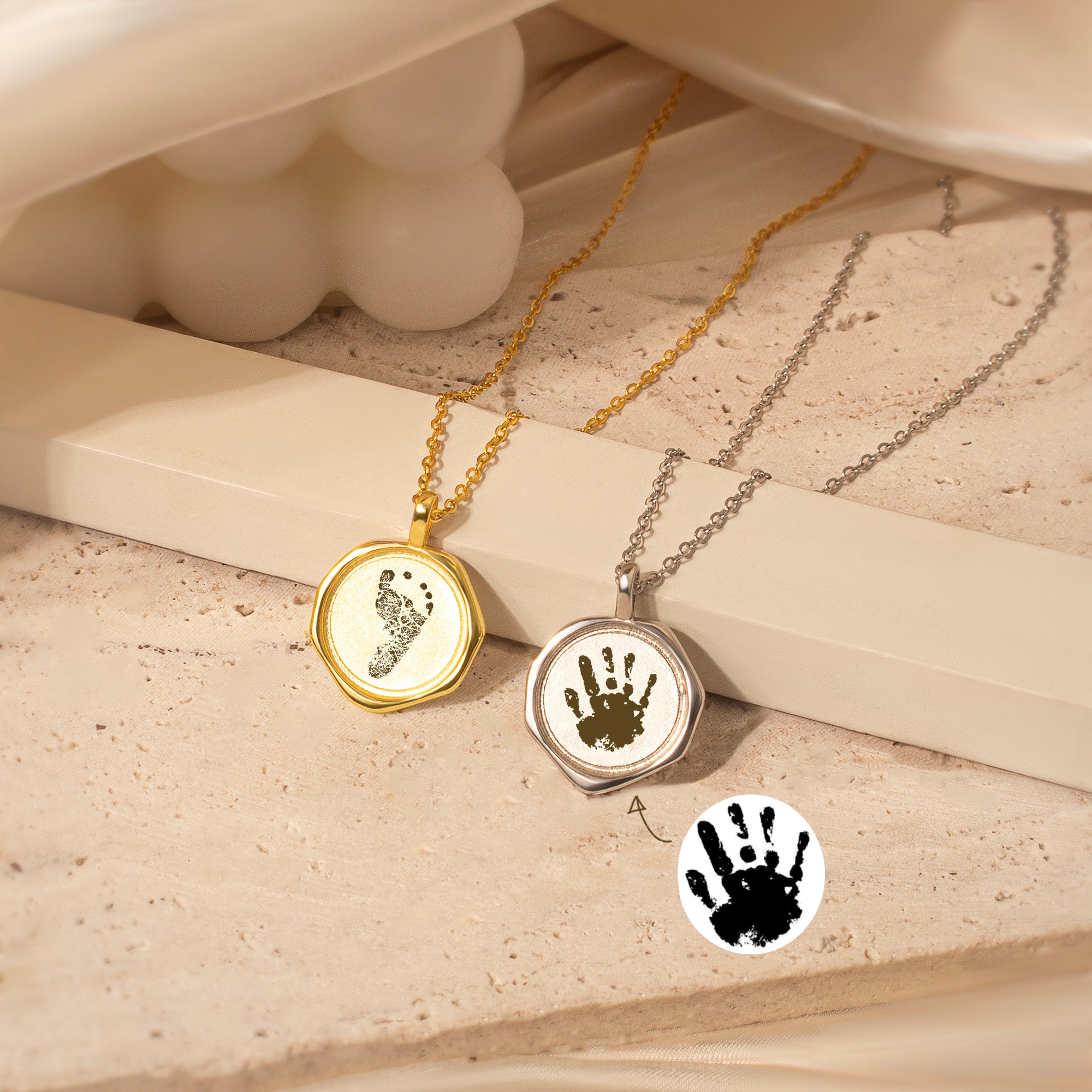 Fingerprint Stamped Necklace