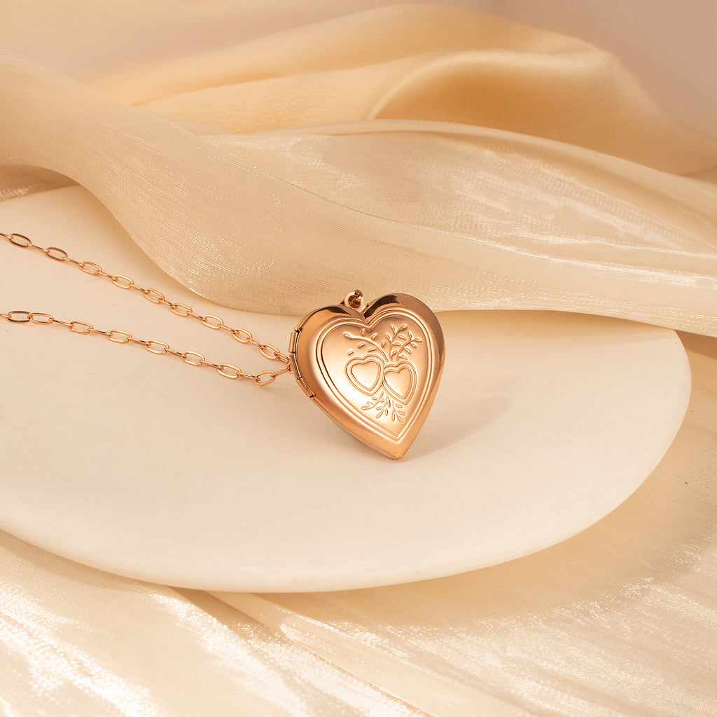 Double Hearts Photo Locket