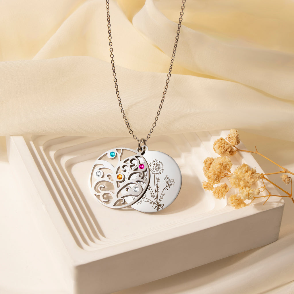Build Your Own Bouquet Birthstone Tree of Life Necklace