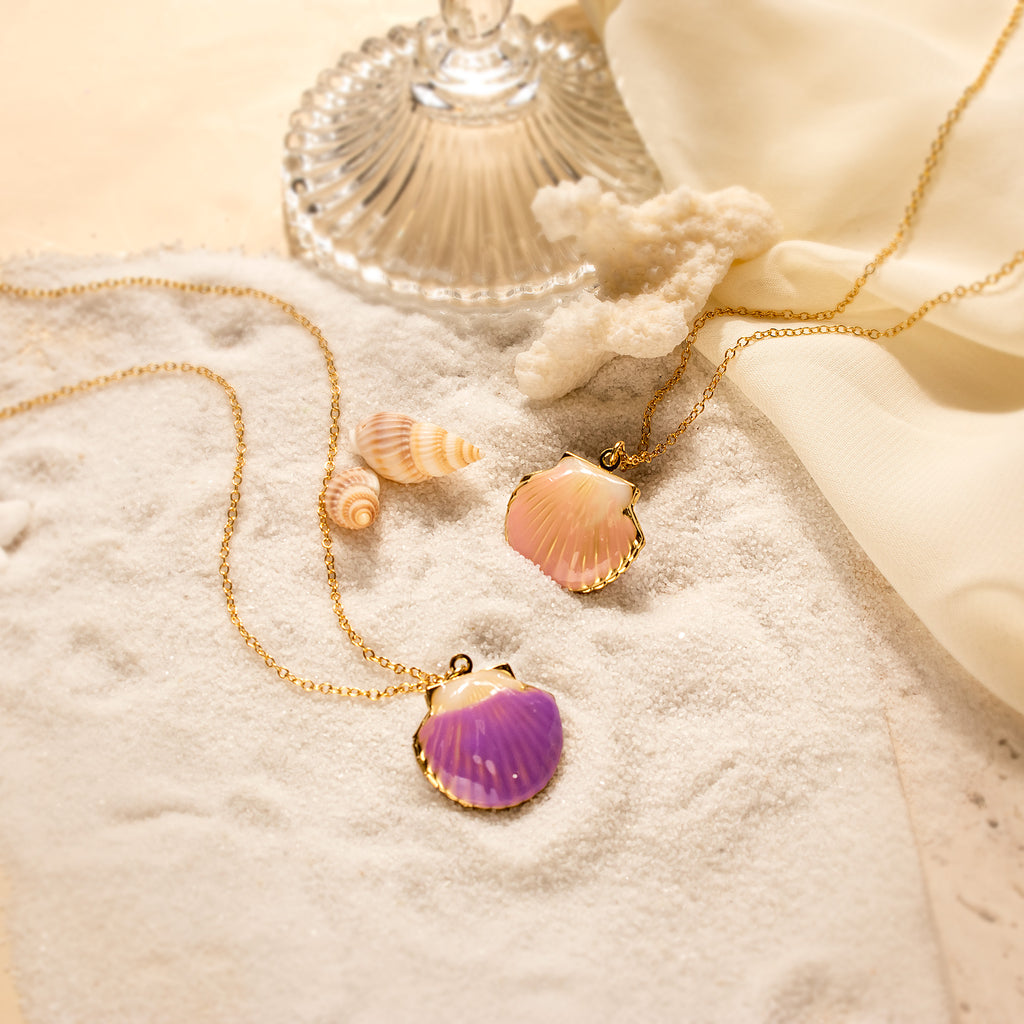 Custom Seashell Pet Photo Locket Necklace