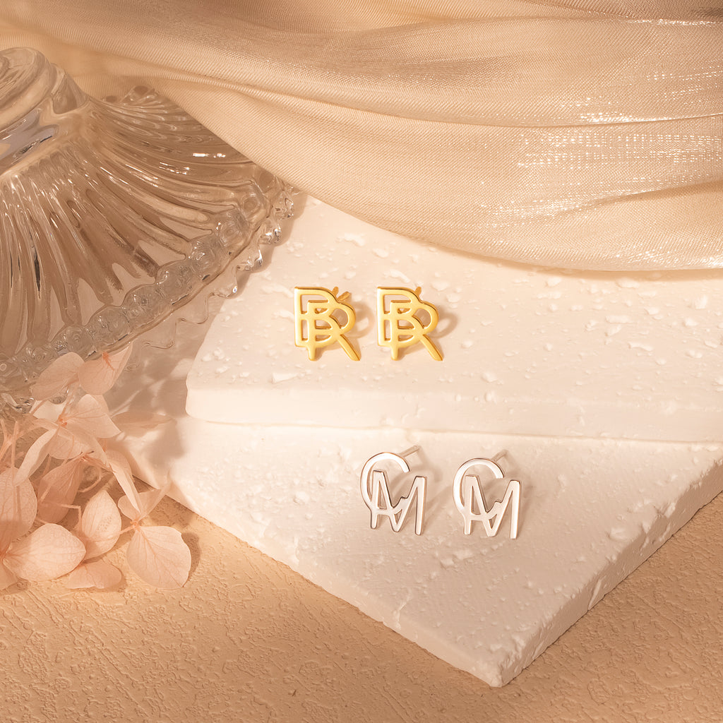 Personalized 2 Initial Earrings