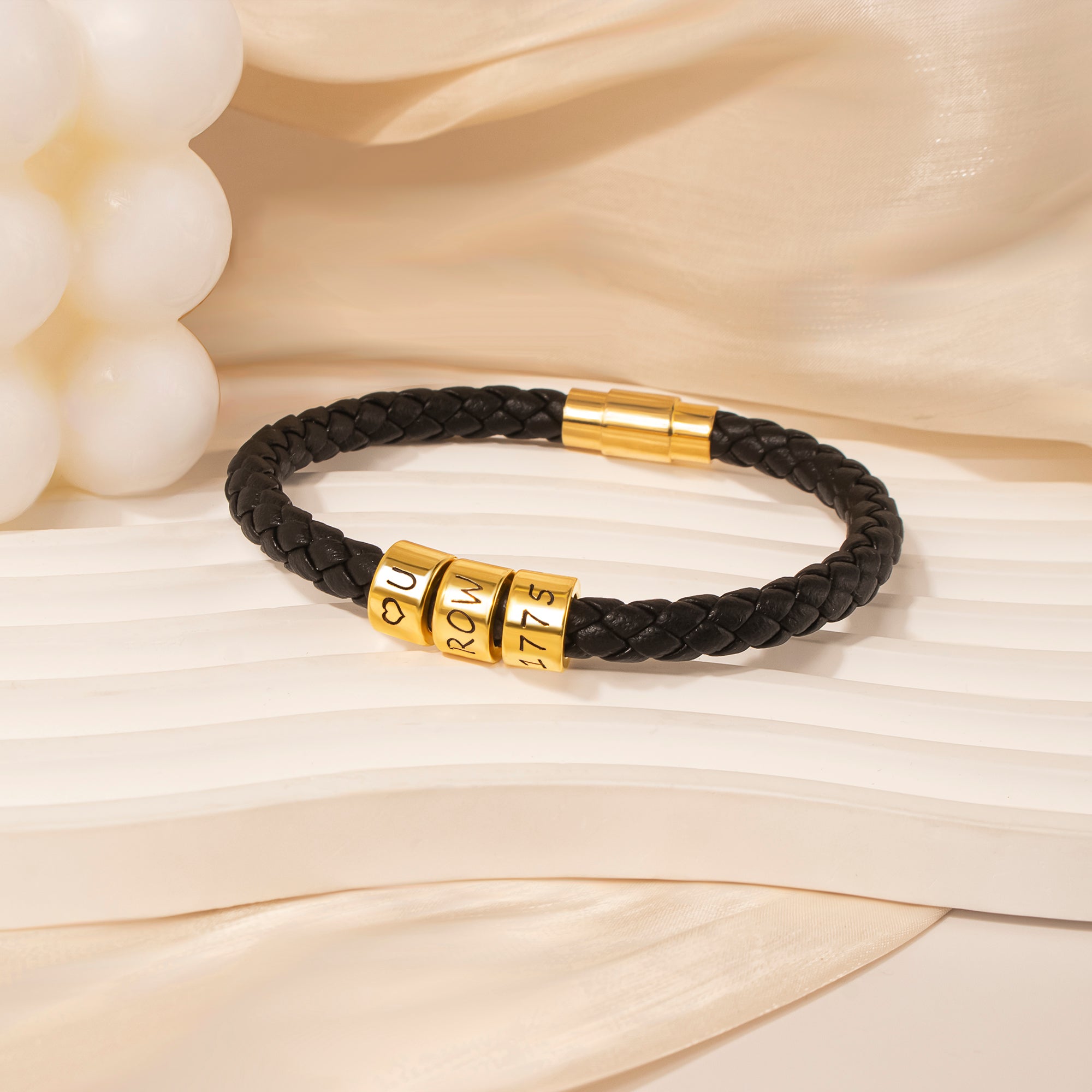 Custom Braided Rope Bead Bracelet