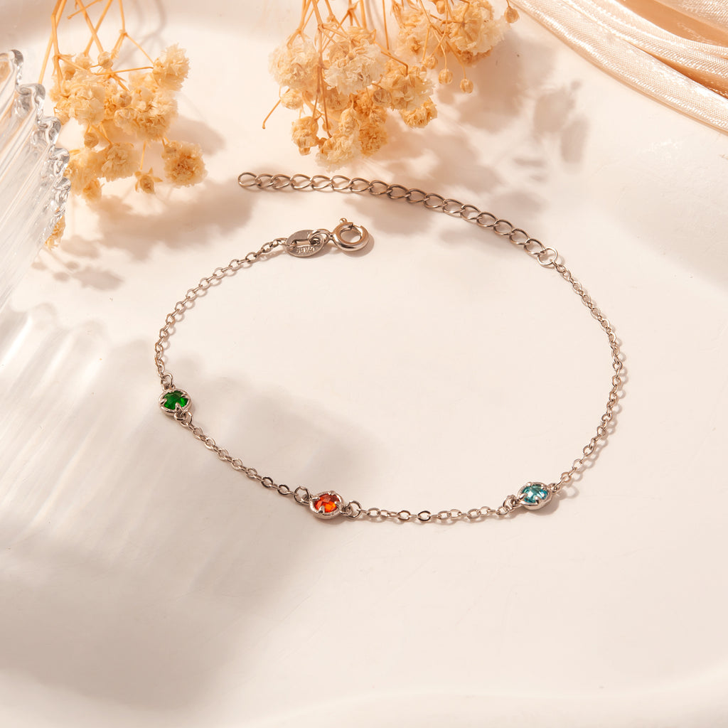 Custom 4mm Birthstone Bracelet