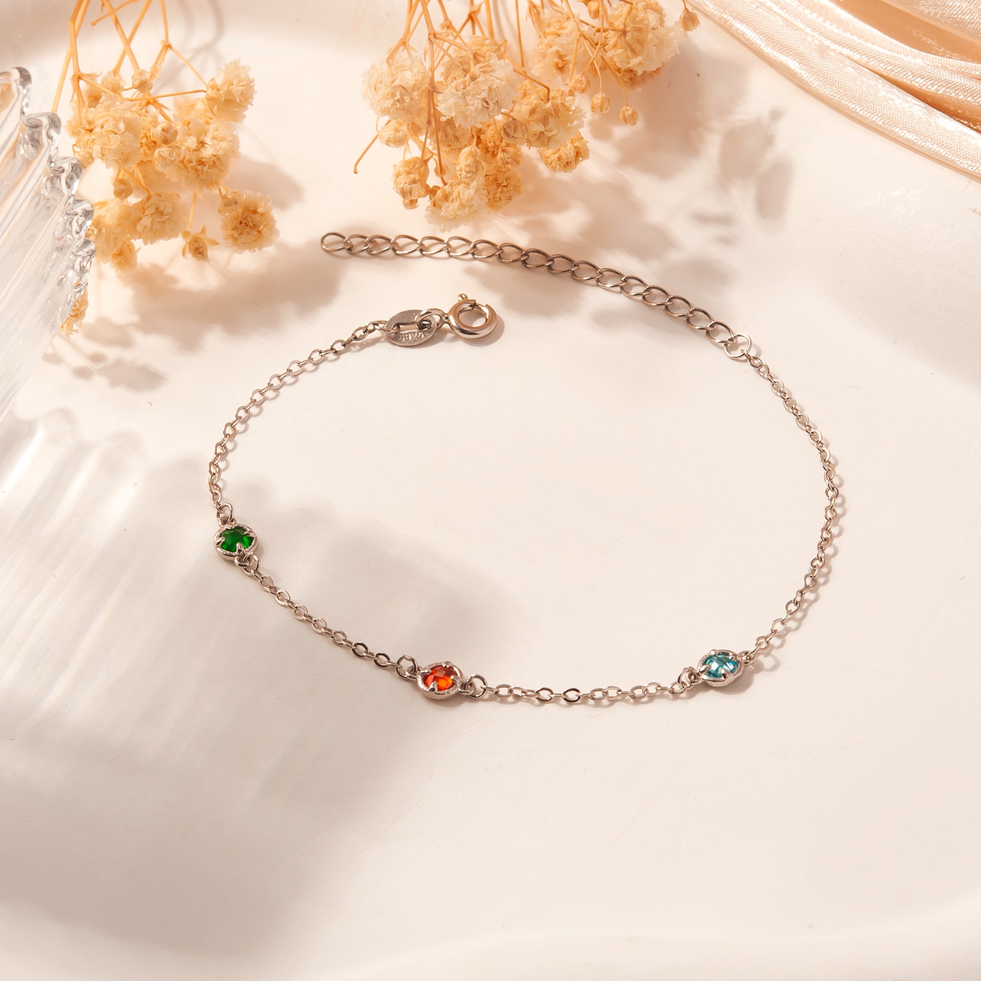 Custom 4mm Birthstone Bracelet