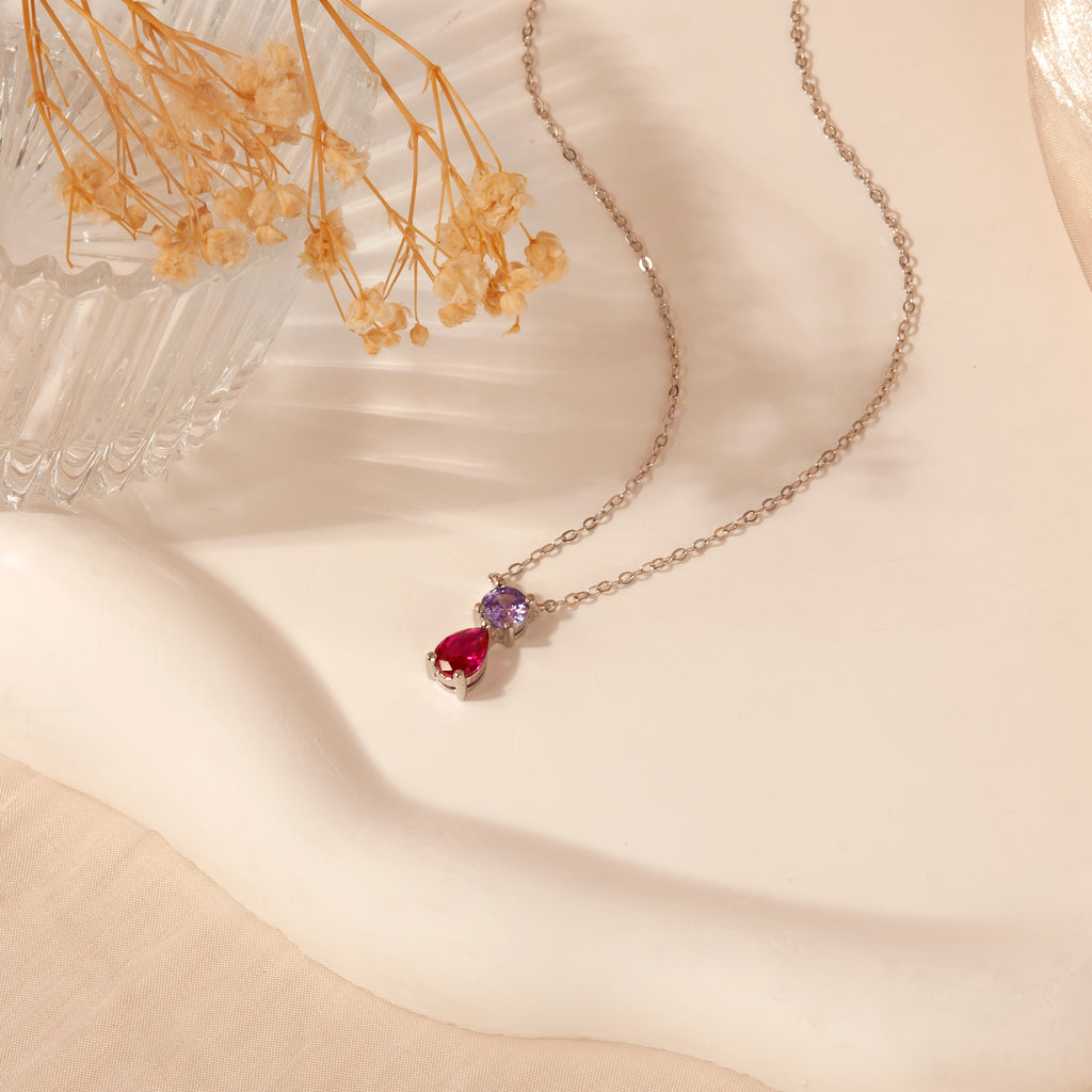 Birthstone Teardrop Necklace