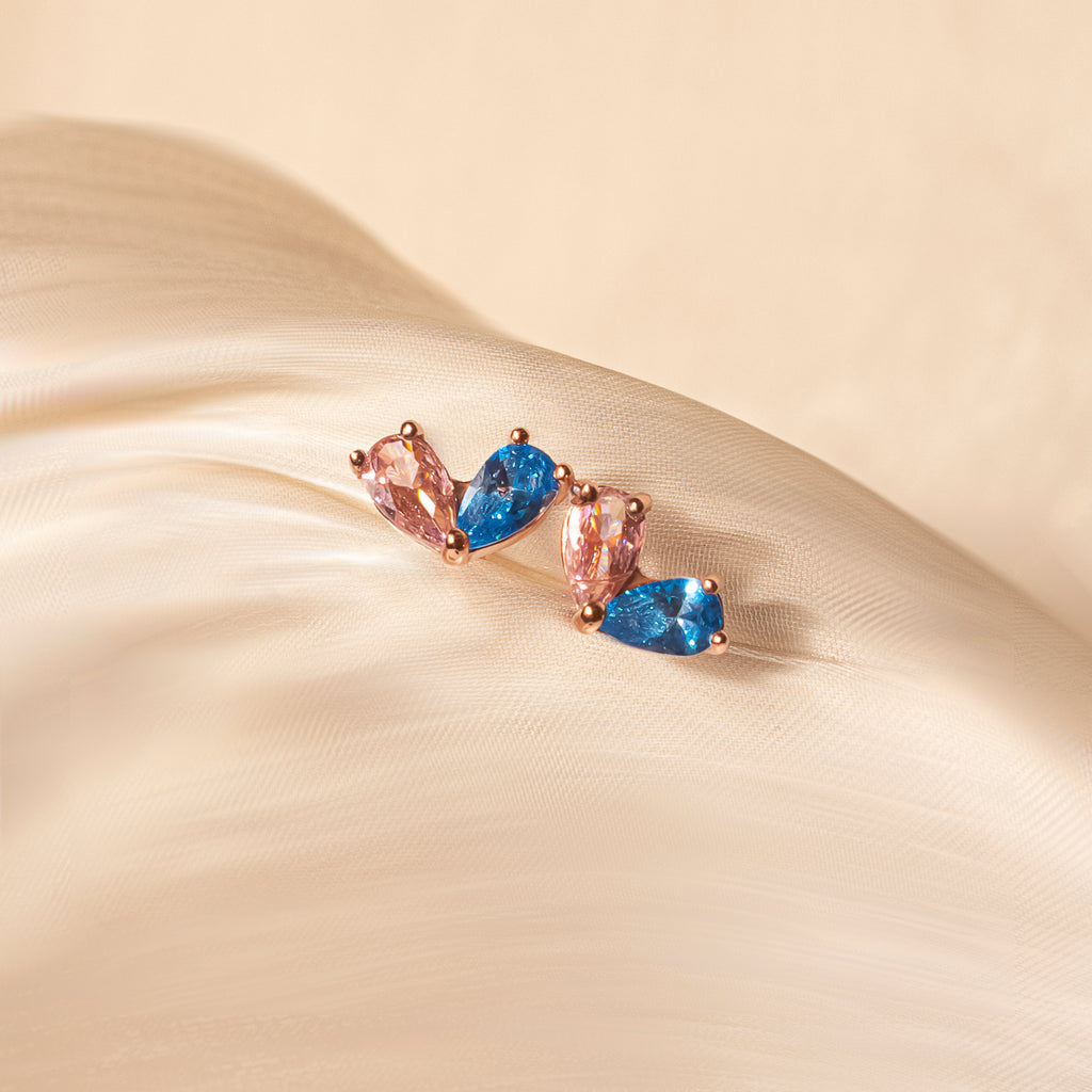 Heart Birthstone Earrings