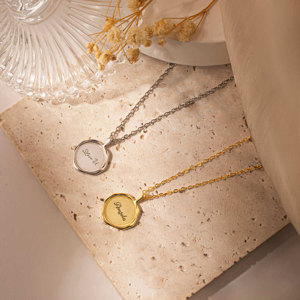 Custom Text Stamped Necklace