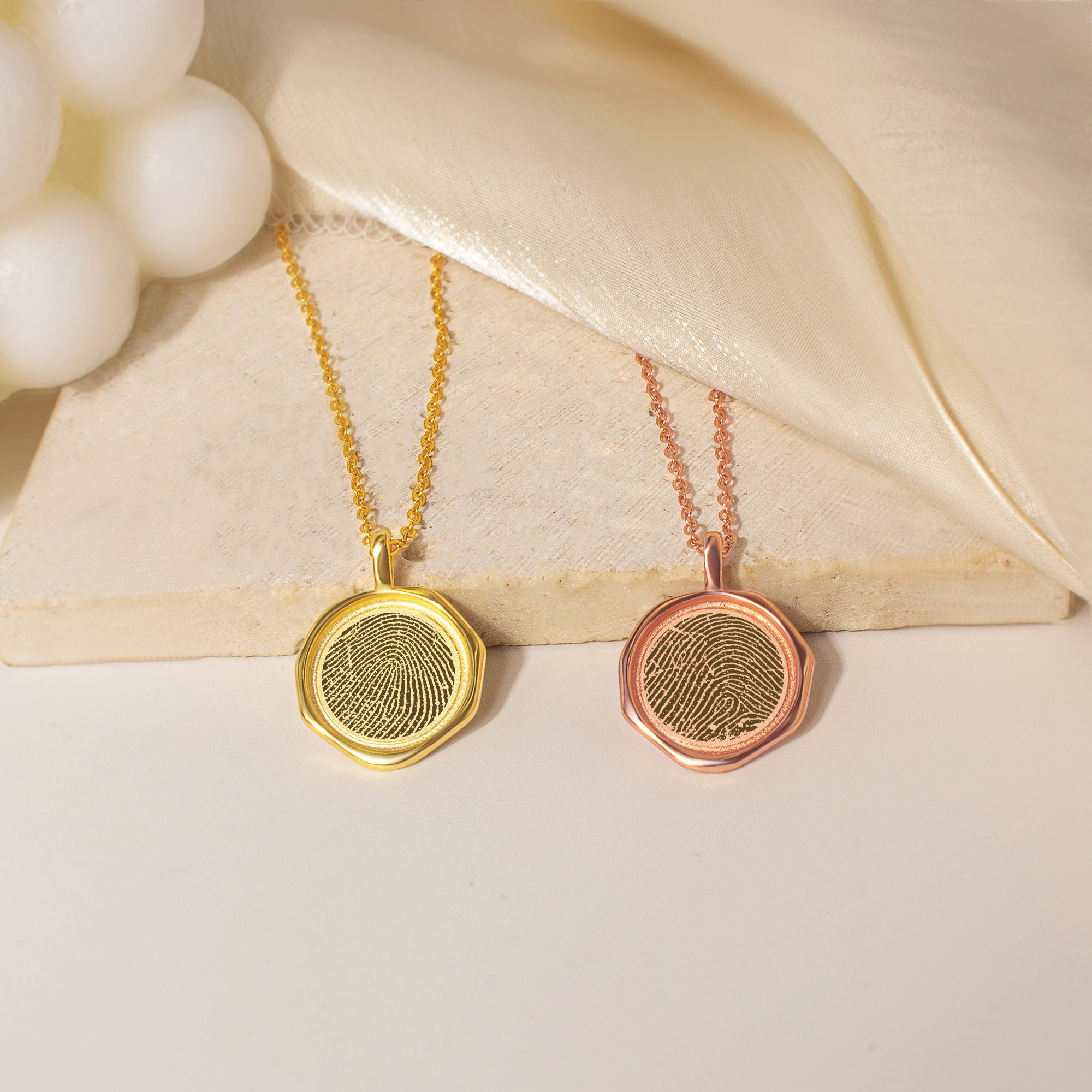 Fingerprint Stamped Necklace