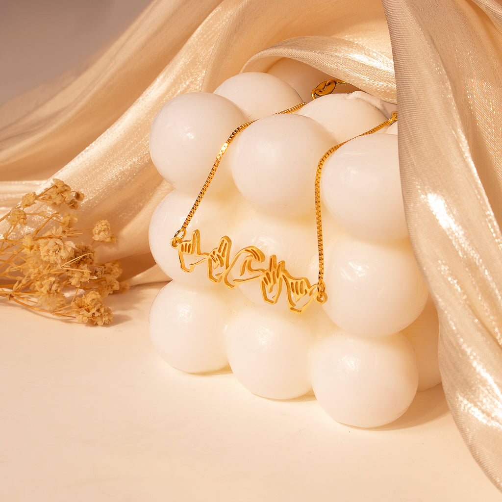 Custom Sign Language Bracelet