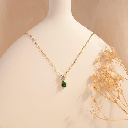 Birthstone Teardrop Necklace