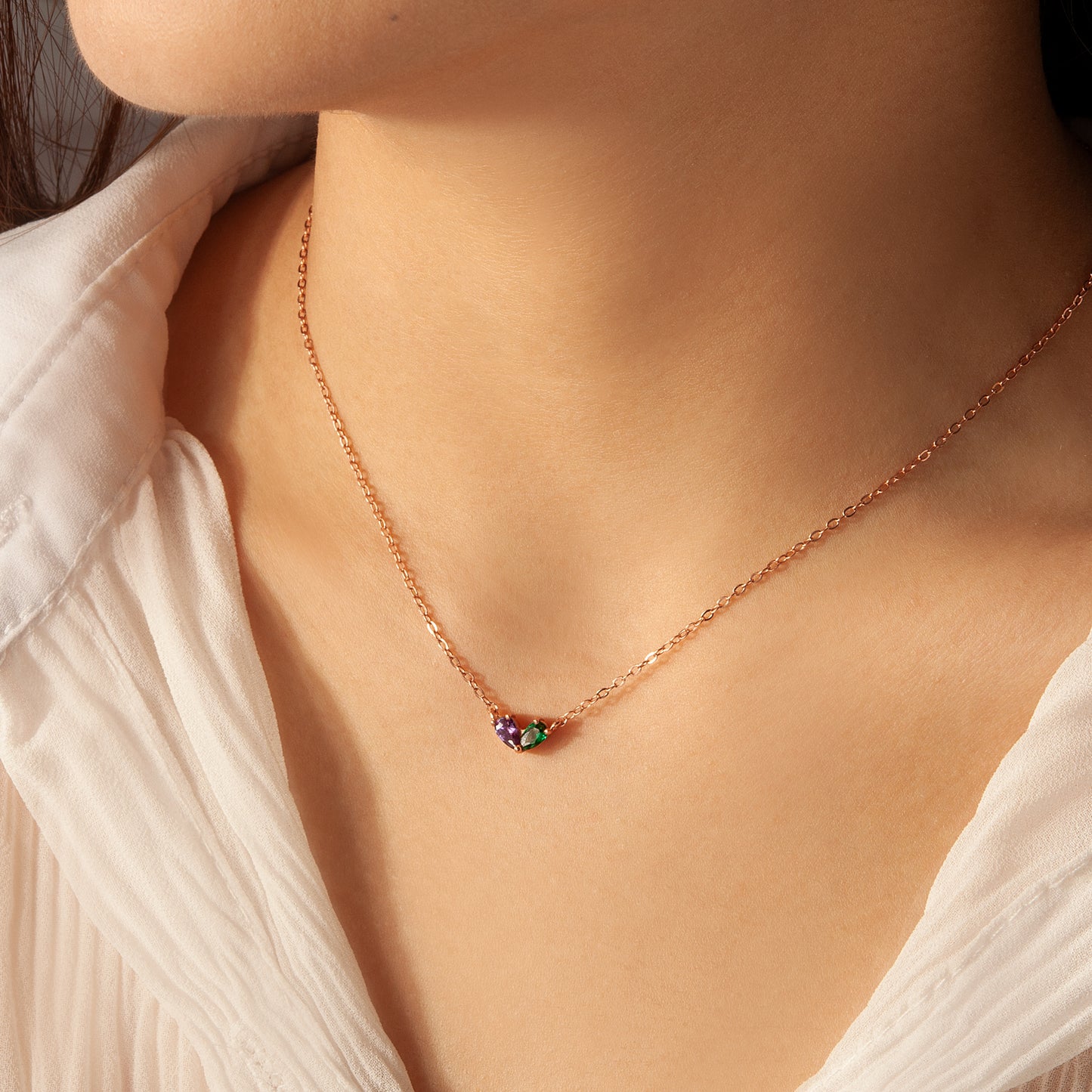 Birthstone Heart Necklace